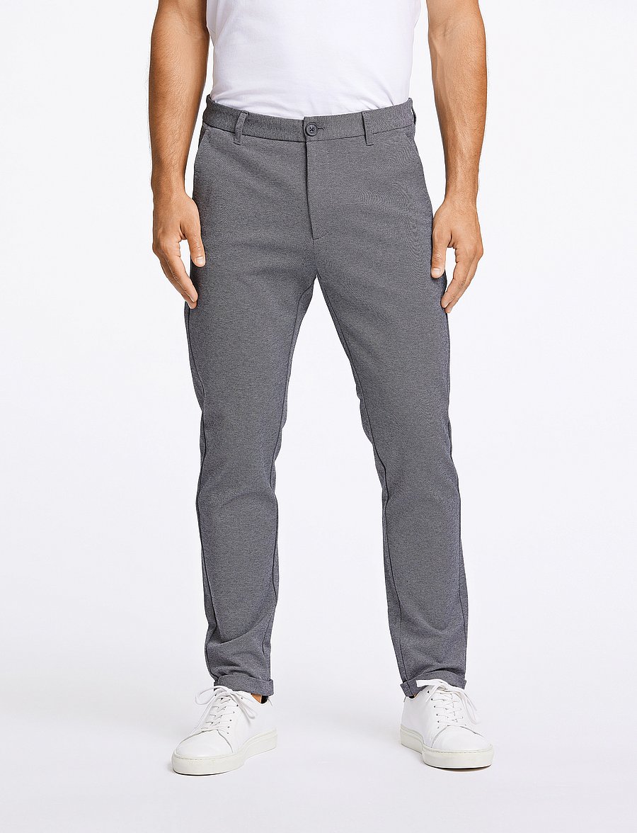 Lindbergh - Superflex knitted cropped pantSuperflex knitted cropped pant - casual byxor - grey mix - 3
