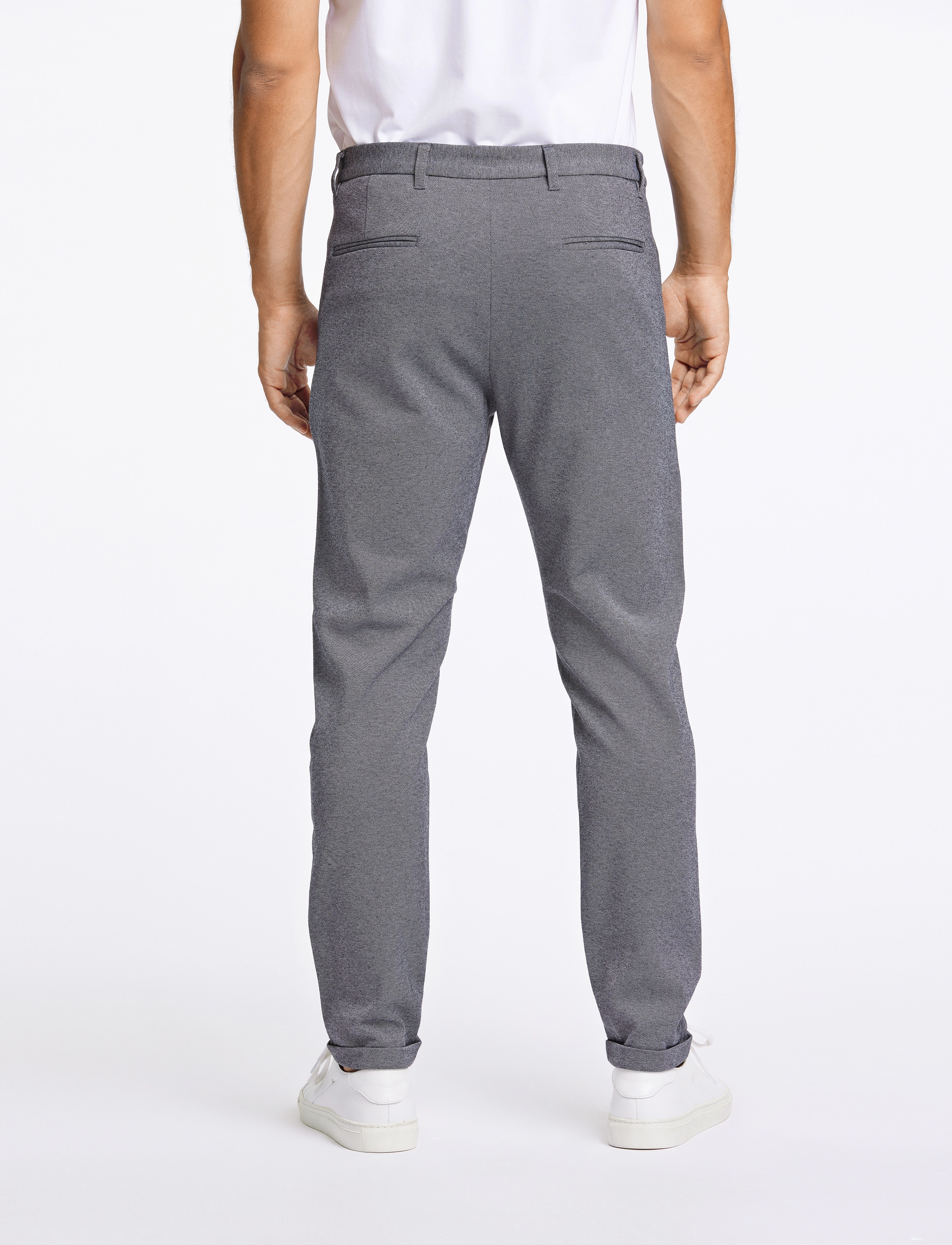 Lindbergh - Superflex knitted cropped pantSuperflex knitted cropped pant - casual byxor - grey mix - 4