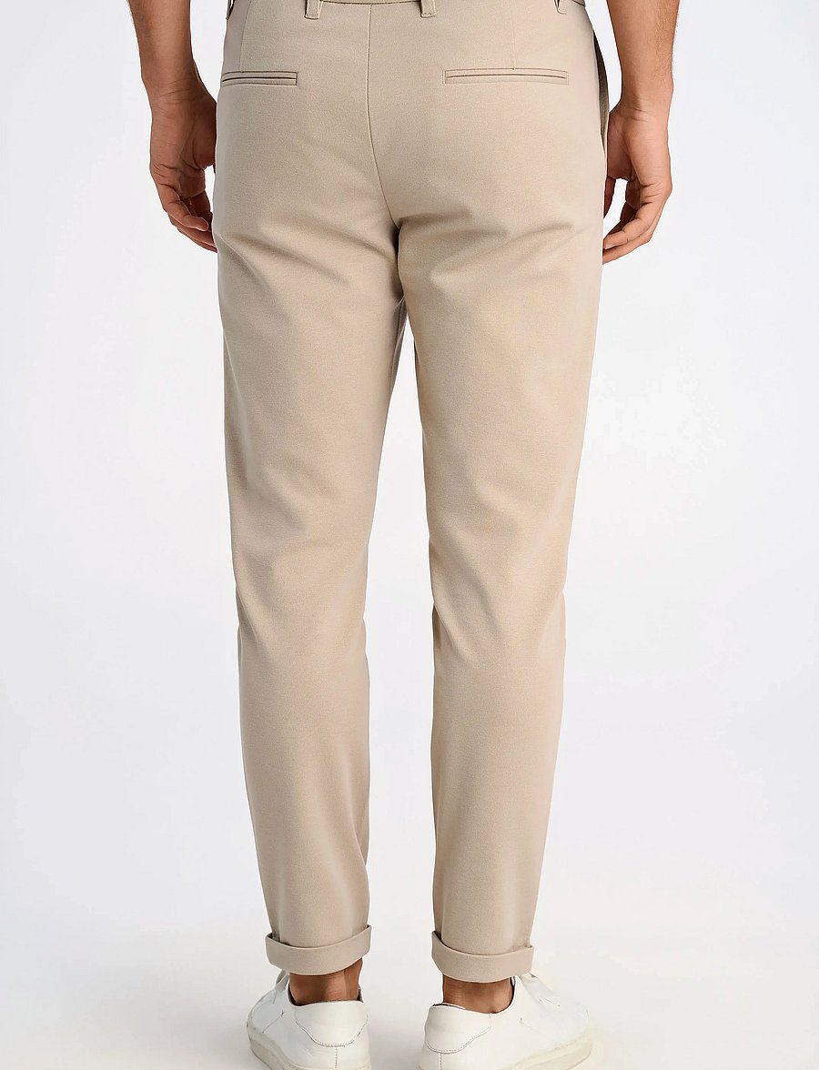 Lindbergh - Superflex knitted cropped pant - vabaaja püksid - lt stone - 3