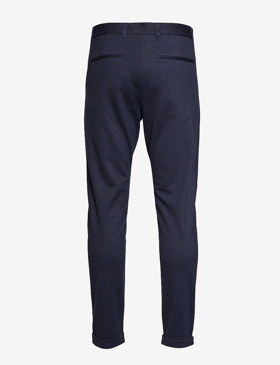Lindbergh - Superflex knitted cropped pant - casual byxor - navy mix - 2