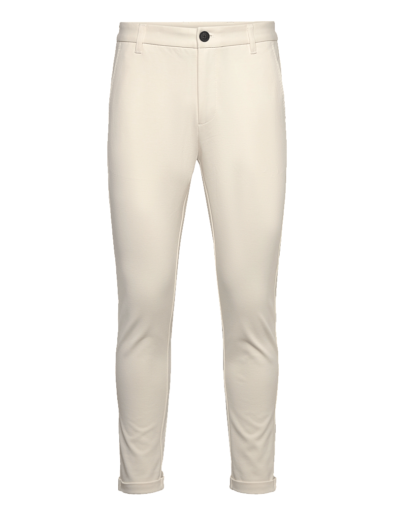 Lindbergh - Superflex knitted cropped pant - vabaaja püksid - pearl white - 1