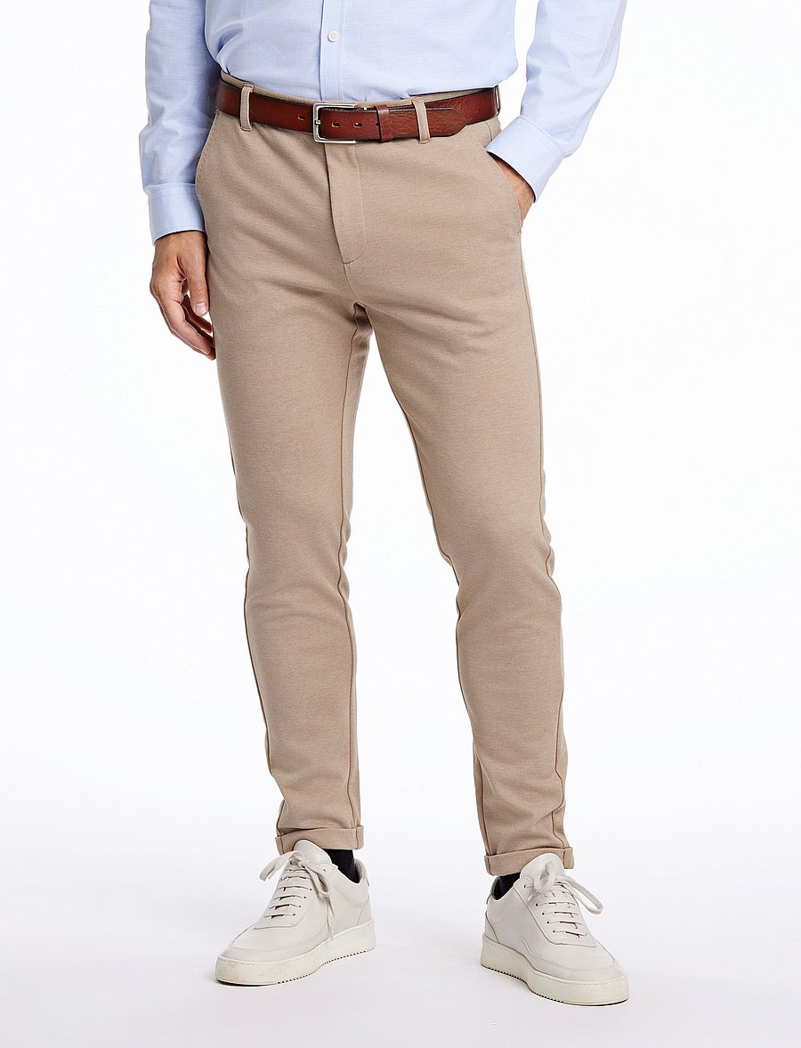 Lindbergh - Superflex knitted cropped pant - casual - sand mix - 1