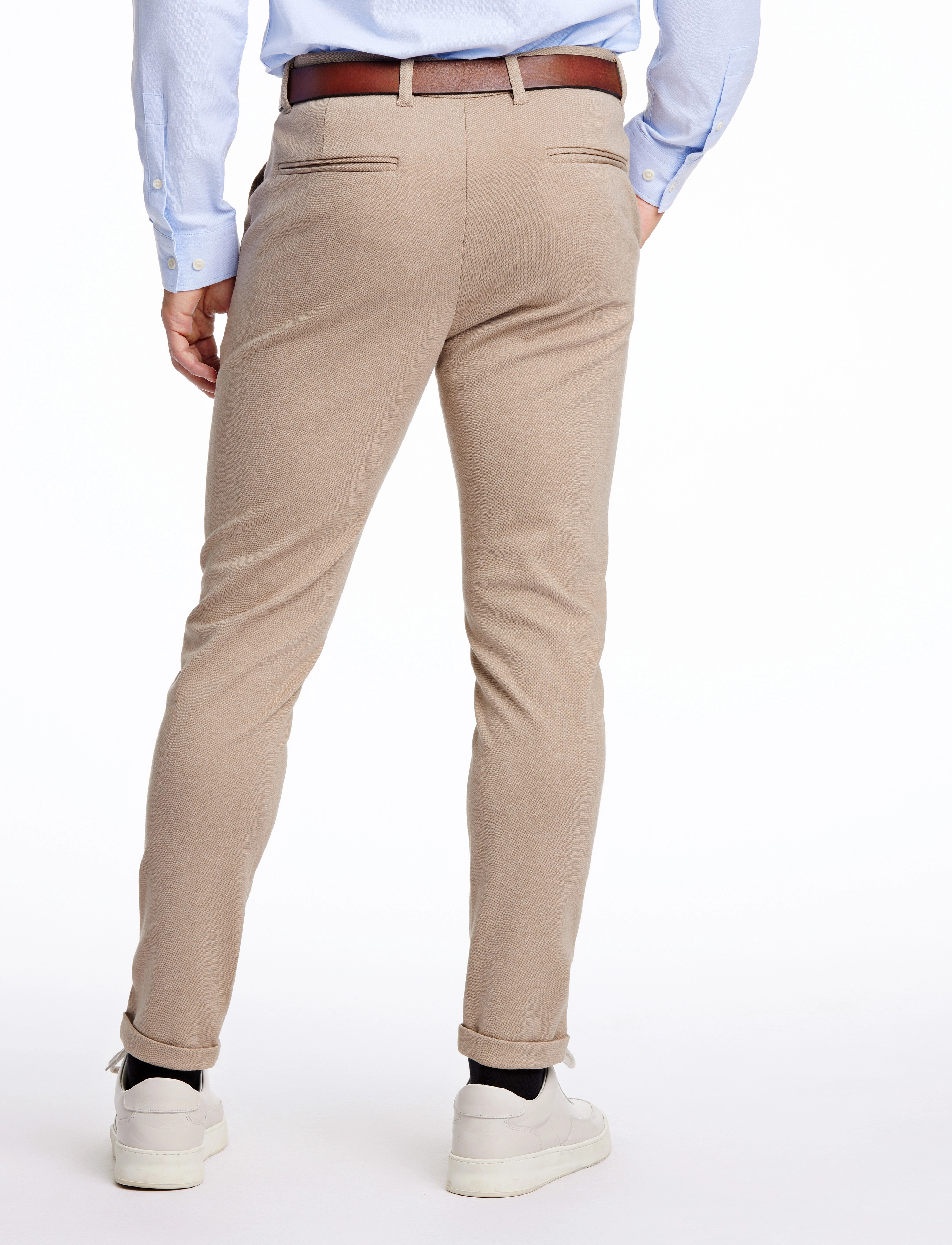 Lindbergh - Superflex knitted cropped pant - casual - sand mix - 4
