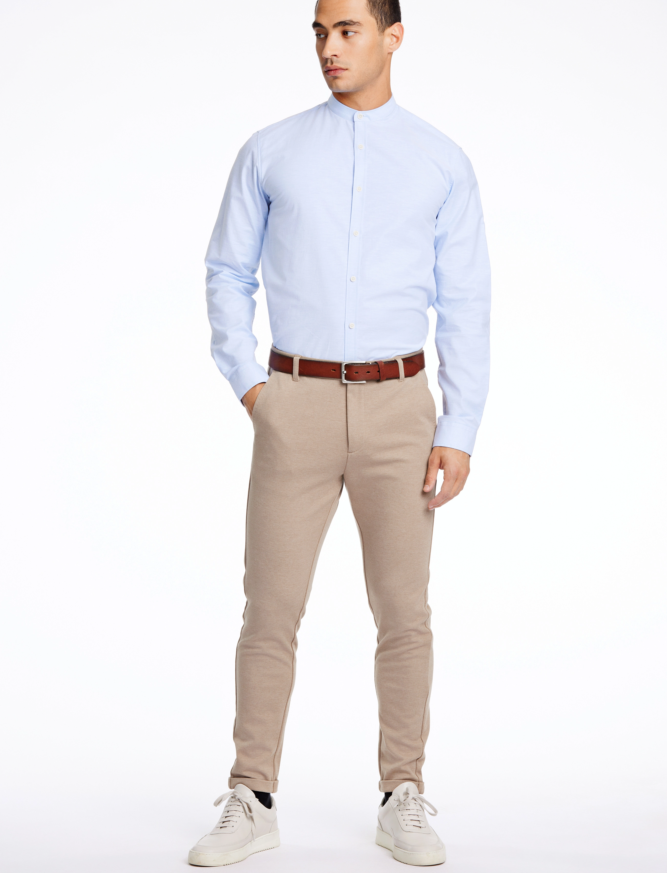 Lindbergh - Superflex knitted cropped pant - casual - sand mix - 5