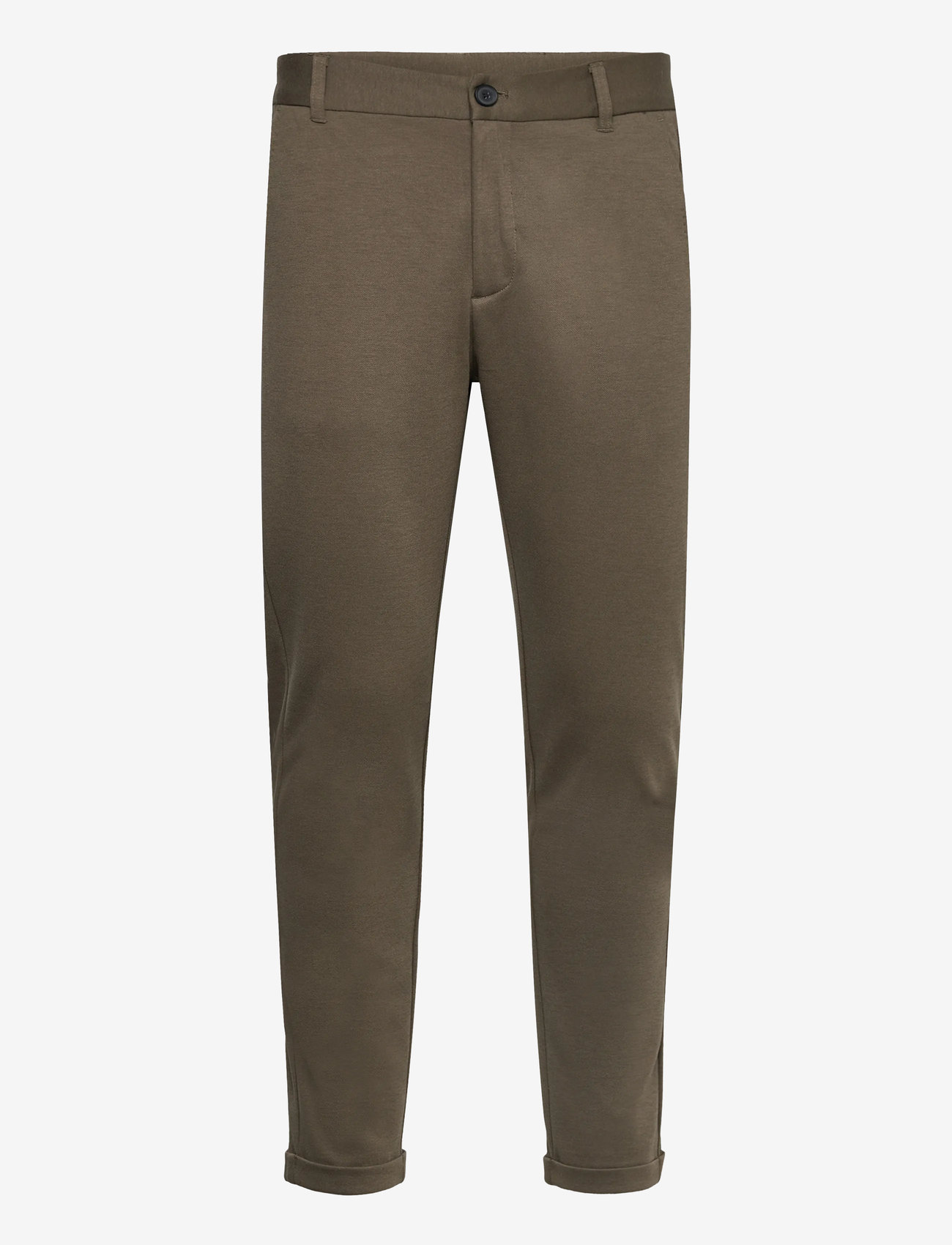 Lindbergh - Superflex knitted cropped pant - casual byxor - true army - 0