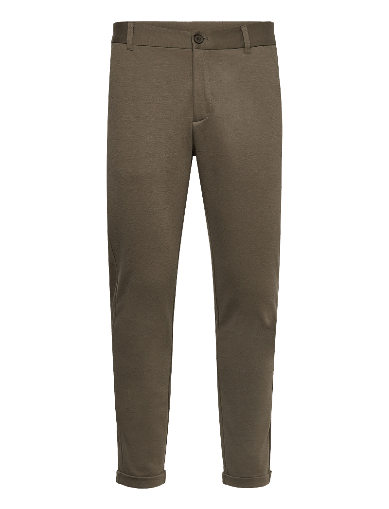 Lindbergh - Superflex knitted cropped pant - casual - true army - 0