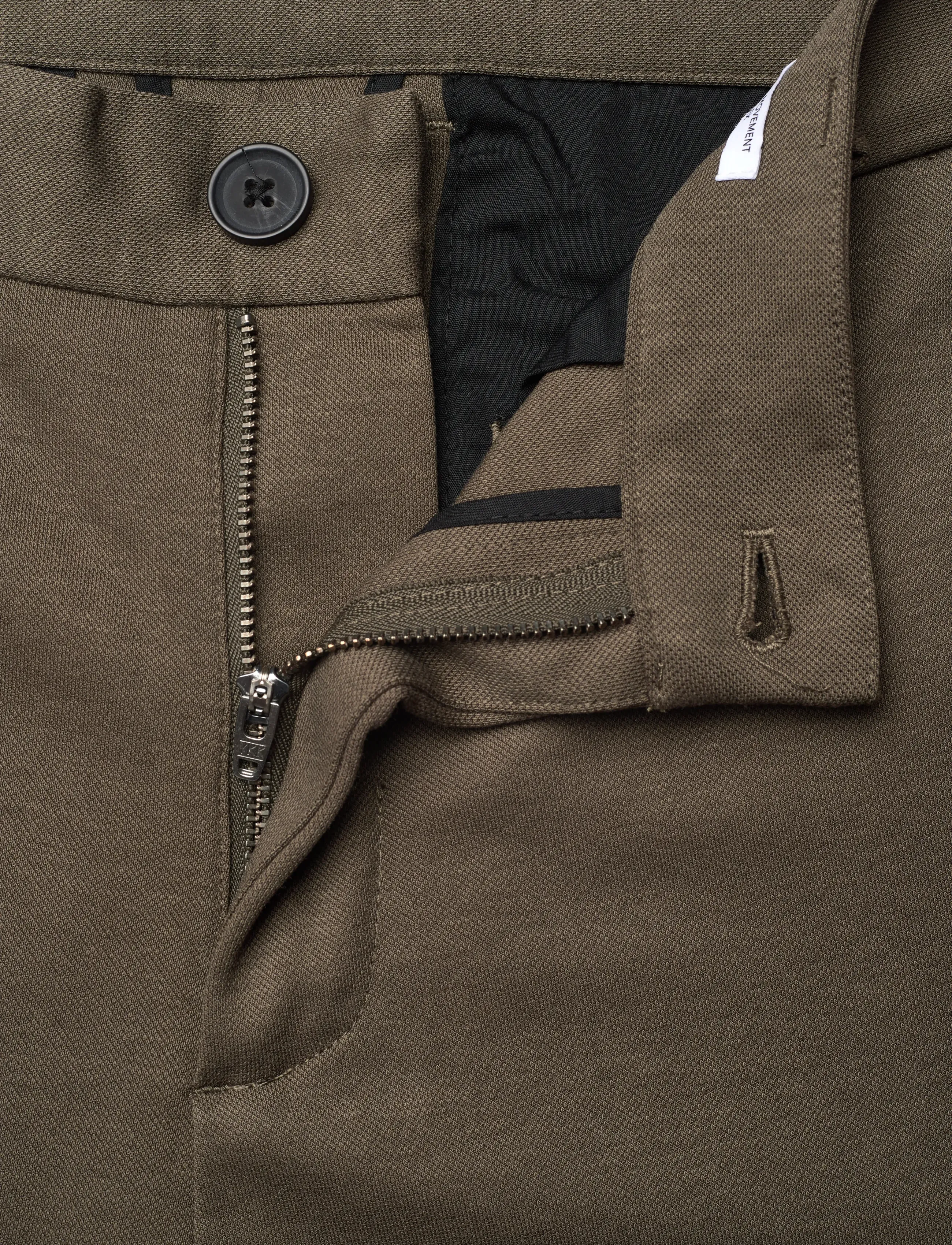 Lindbergh - Superflex knitted cropped pant - casual trousers - true army - 3
