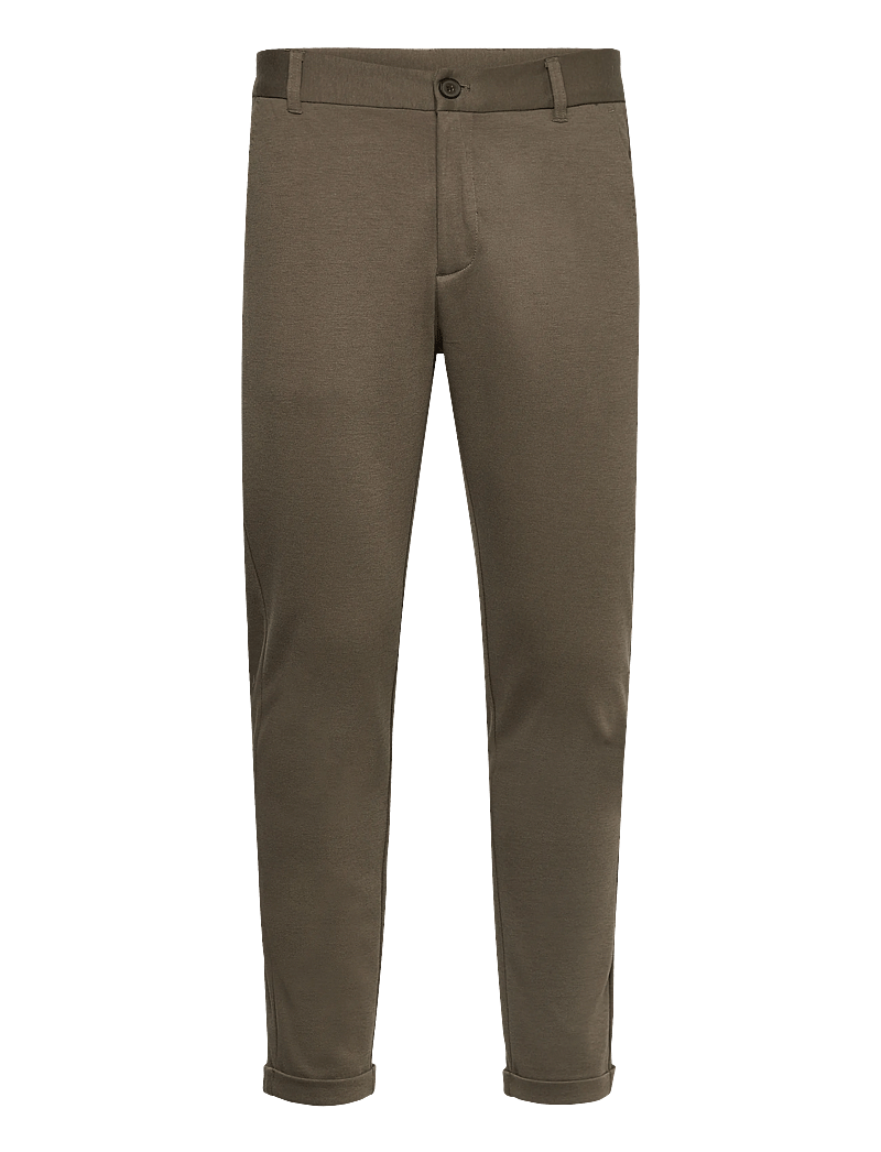 Lindbergh - Superflex knitted cropped pant - casual - true army - 0