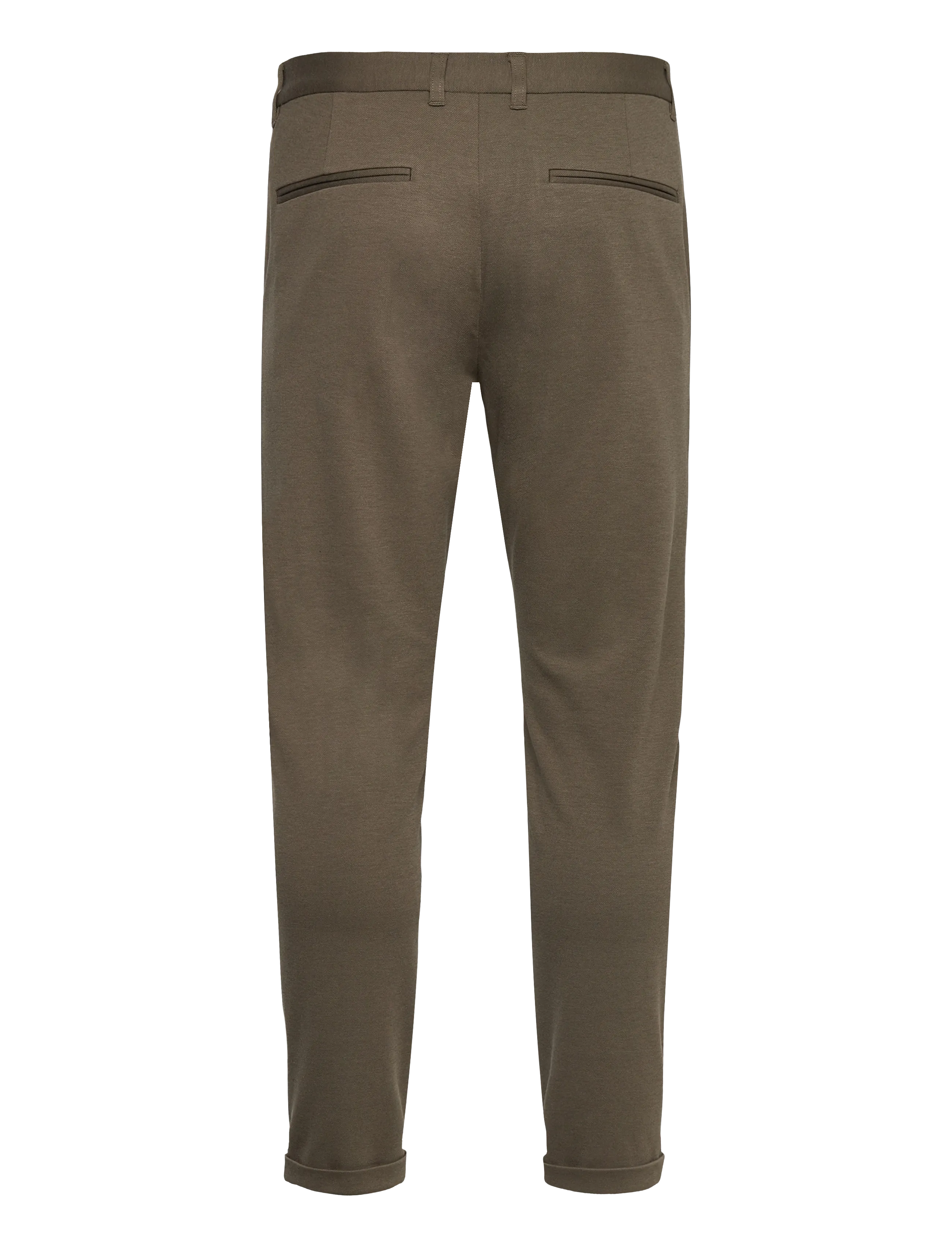 Lindbergh - Superflex knitted cropped pant - casual trousers - true army - 1