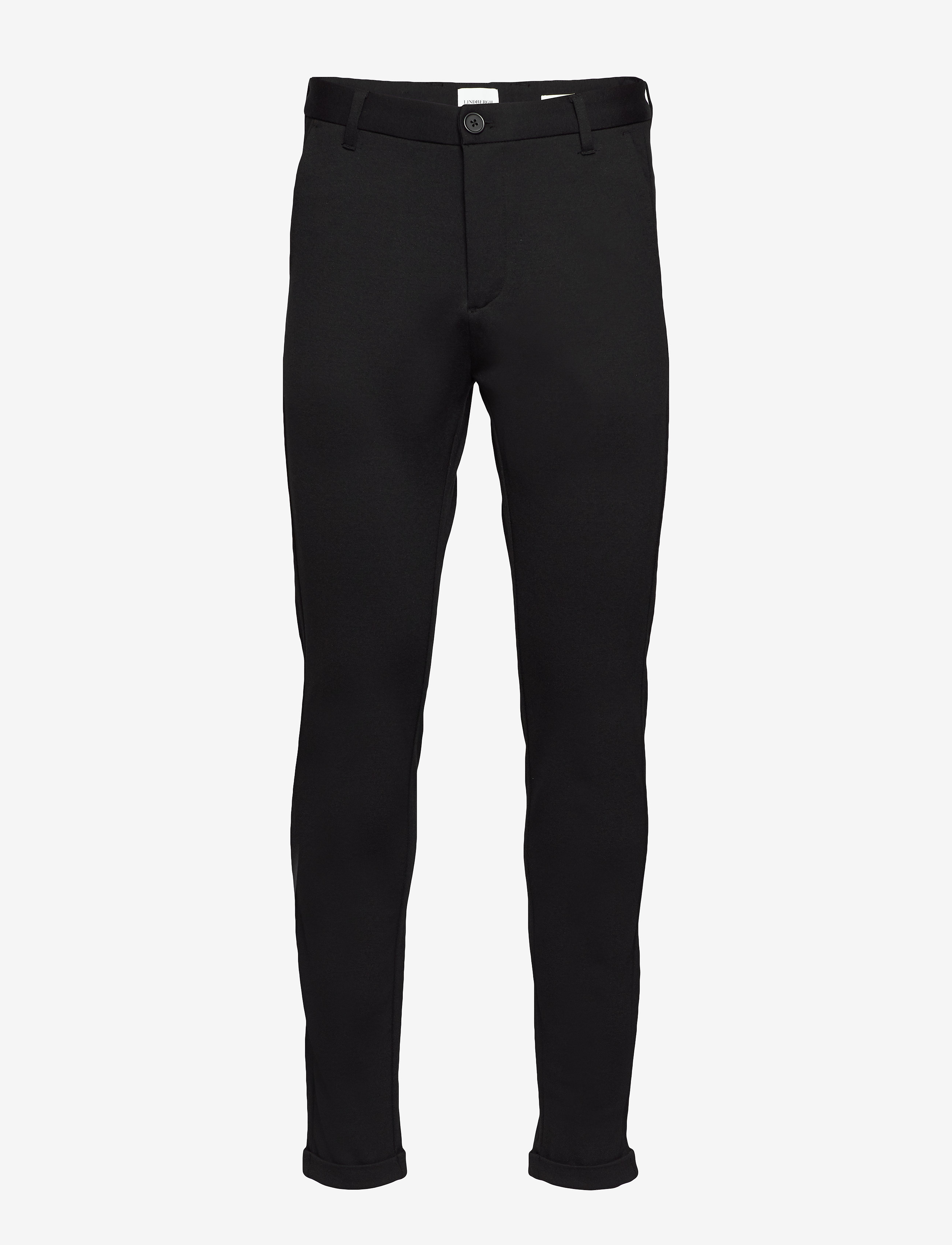 Lindbergh Superflex pant normal length - Chinos - BLACK / black