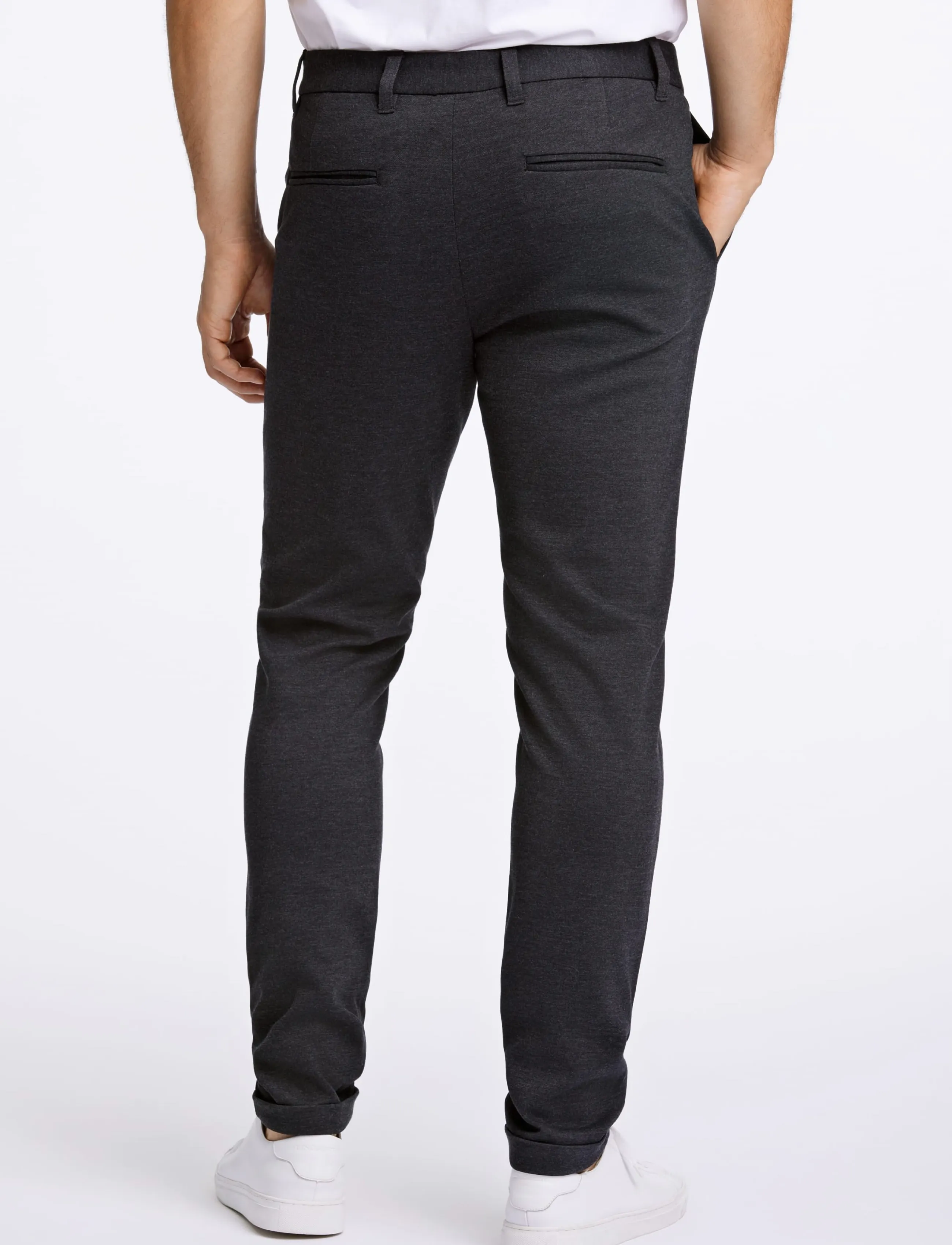 Lindbergh - Superflex pant normal length - chinos - dk grey mix - 5