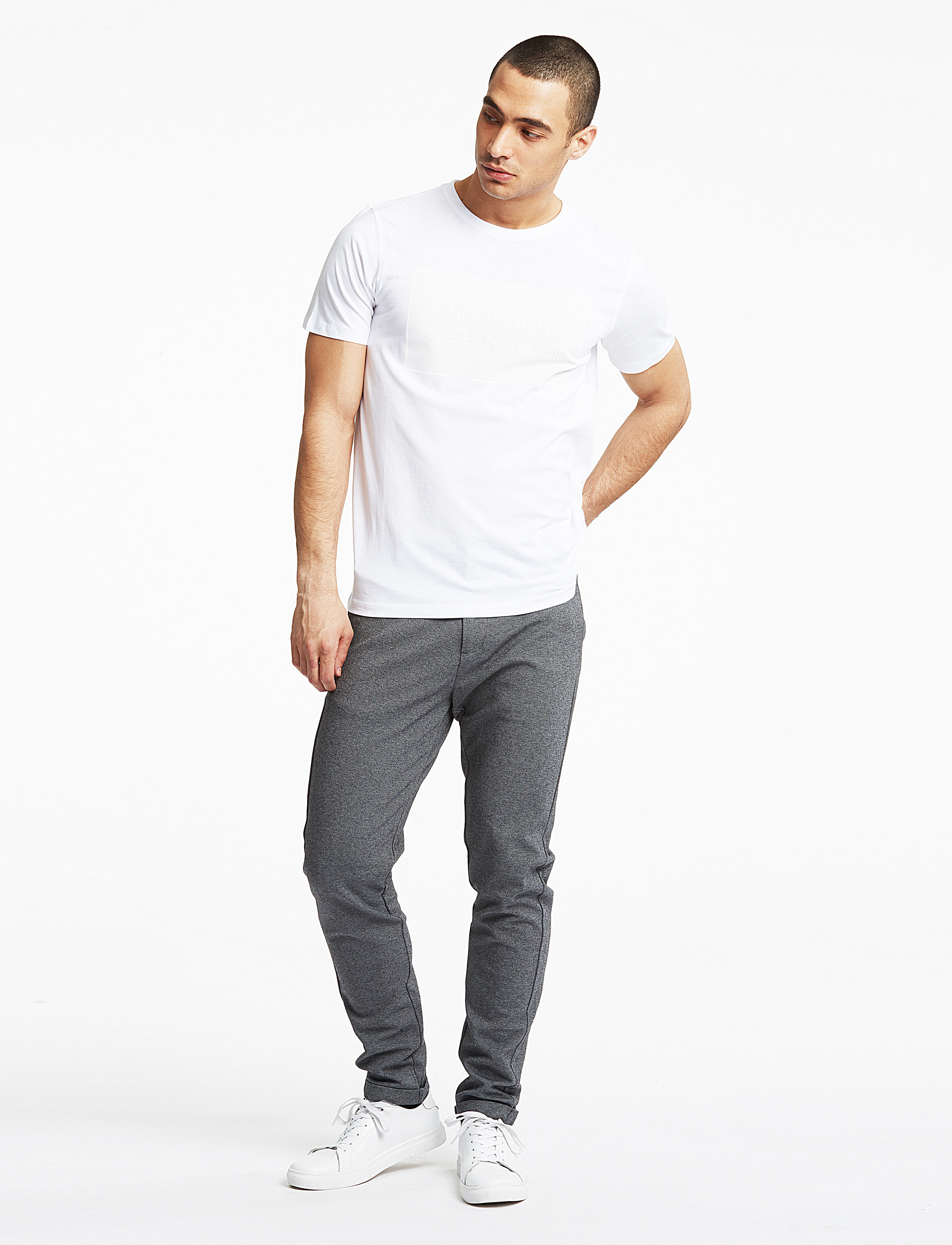 Lindbergh Superflex pant normal length - Chinos - GREY MIX / grey