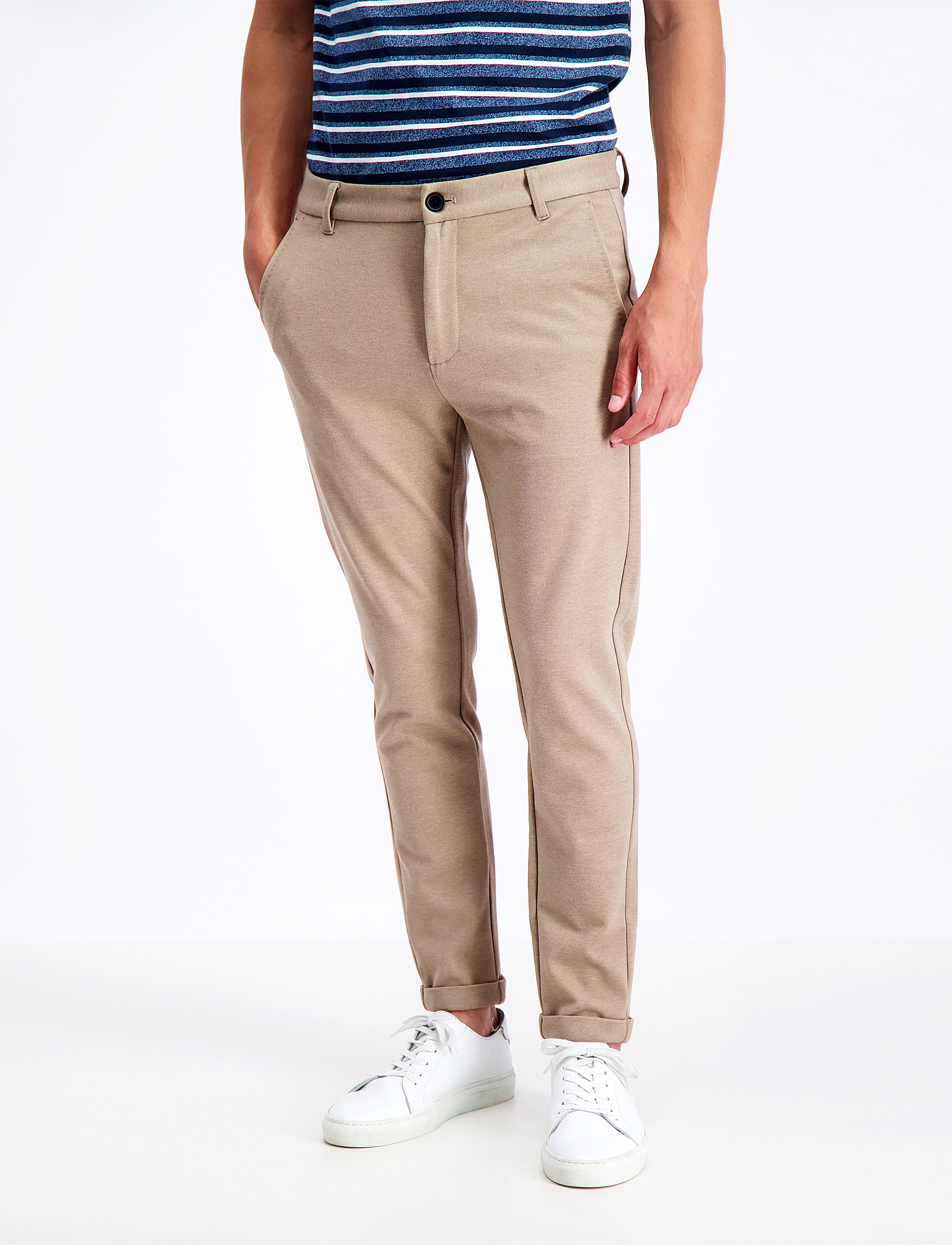 Lindbergh Superflex pant normal length - Chinos - SAND MIX / beige