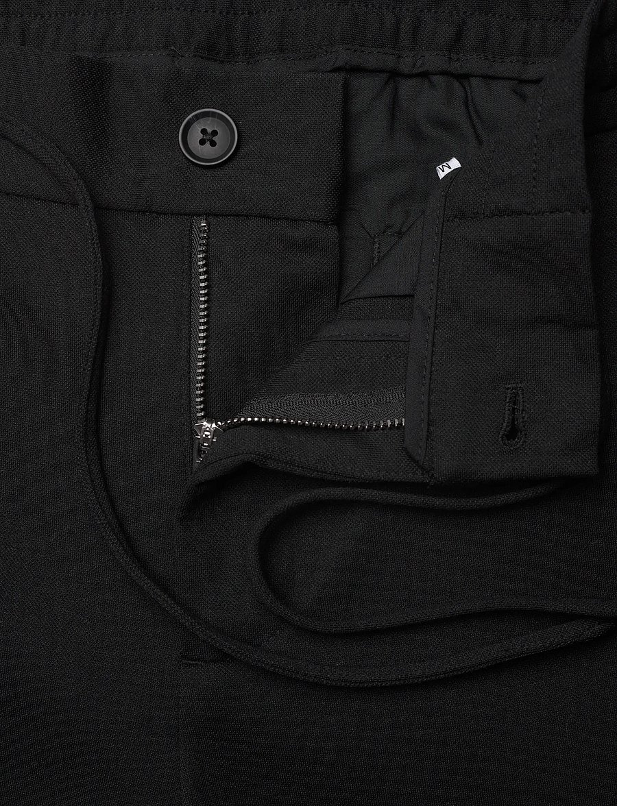 Lindbergh - Superflex relaxed fit pants - rennot housut - black - 3