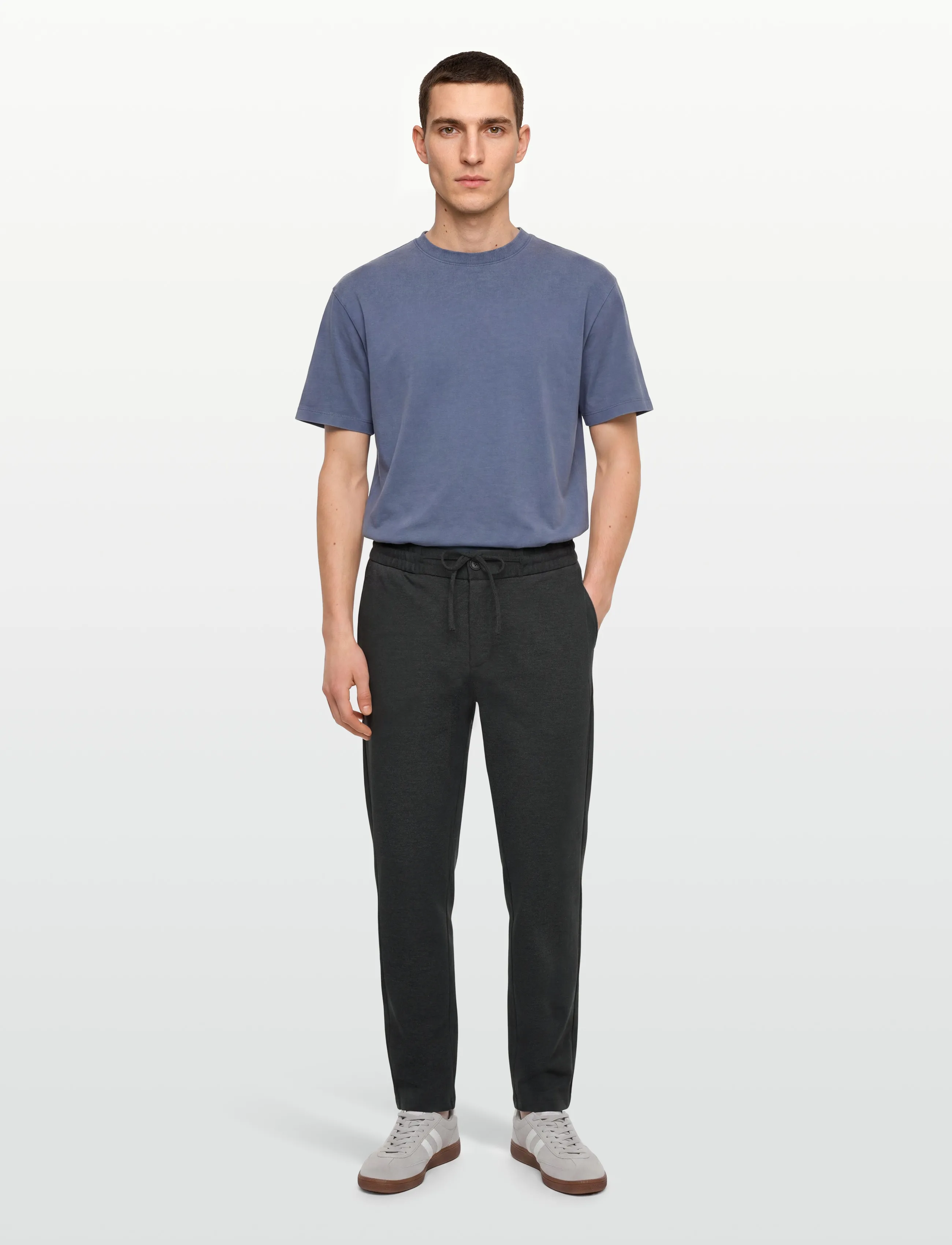 Lindbergh Superflex Relaxed Fit Pants, S, Trousers, Grau - Casual, Männerswear