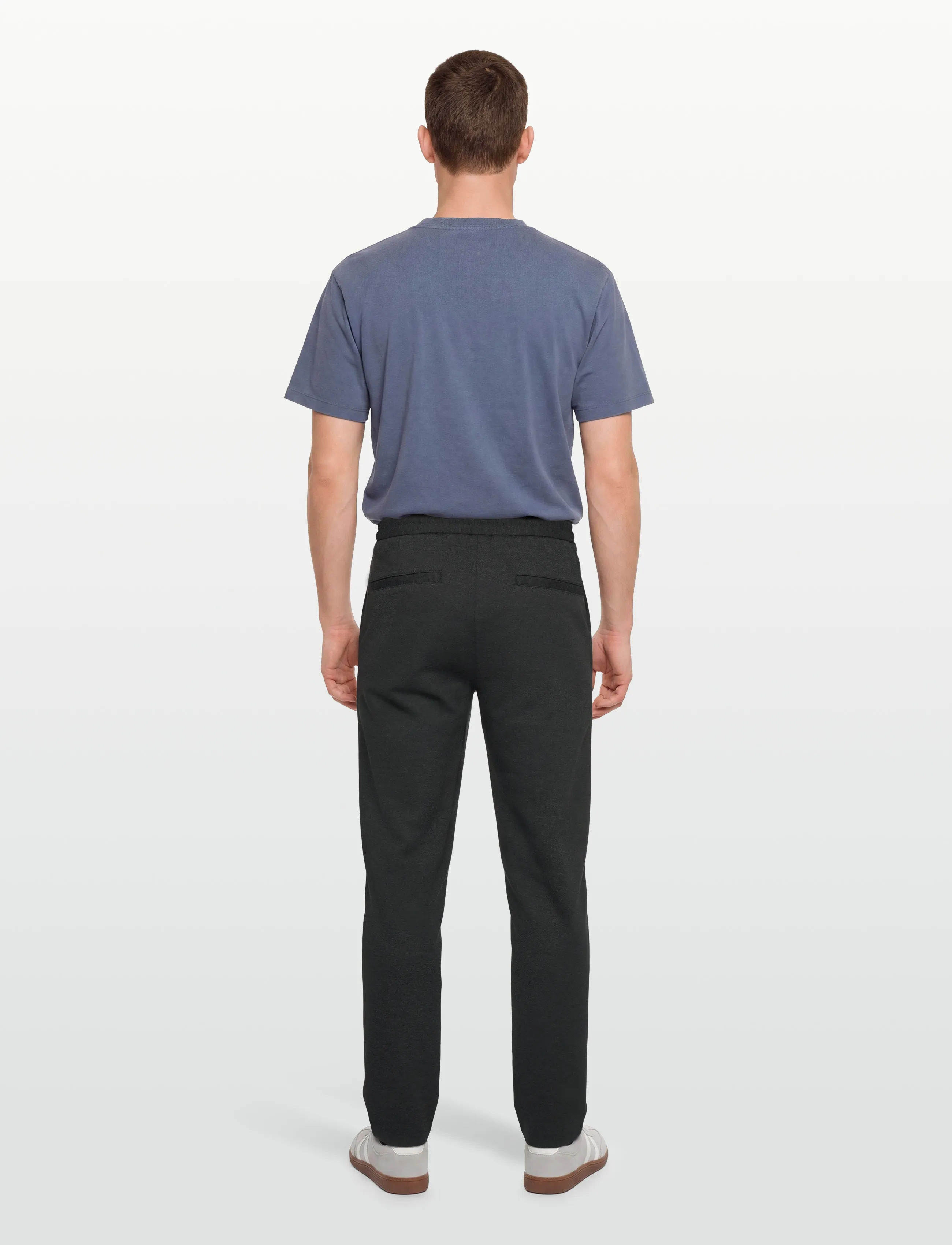 Lindbergh - Superflex relaxed fit pants - casual bukser - dk grey mix - 4