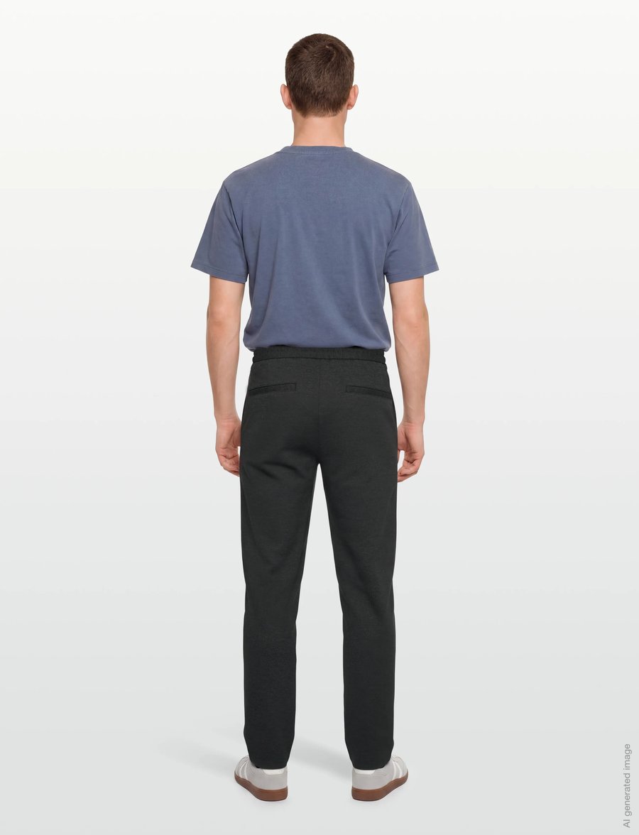 Lindbergh - Superflex relaxed fit pants - casual bukser - dk grey mix - 4