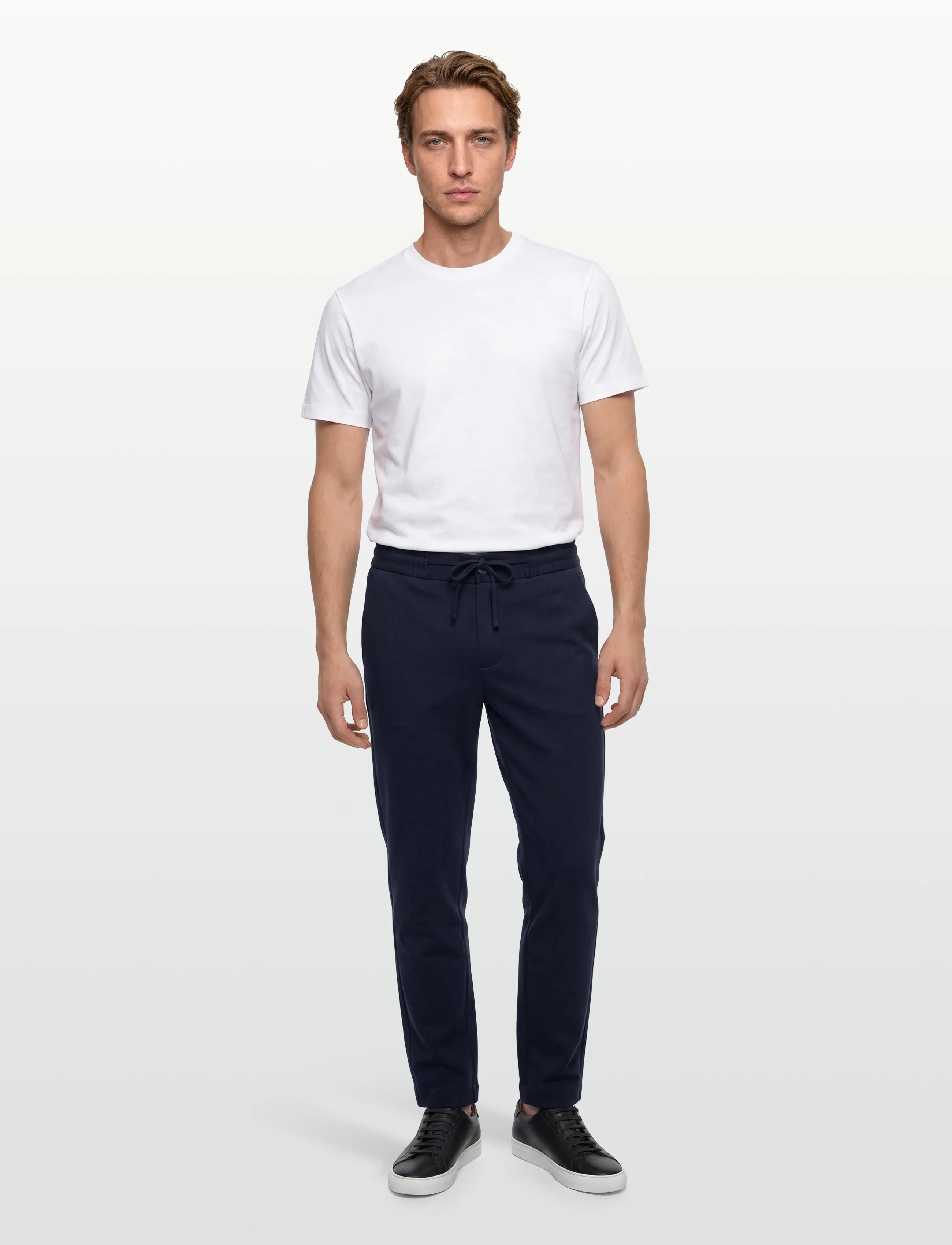 Lindbergh Superflex Relaxed Fit Pants, L, Trousers, Marineblau - Casual, Männerswear