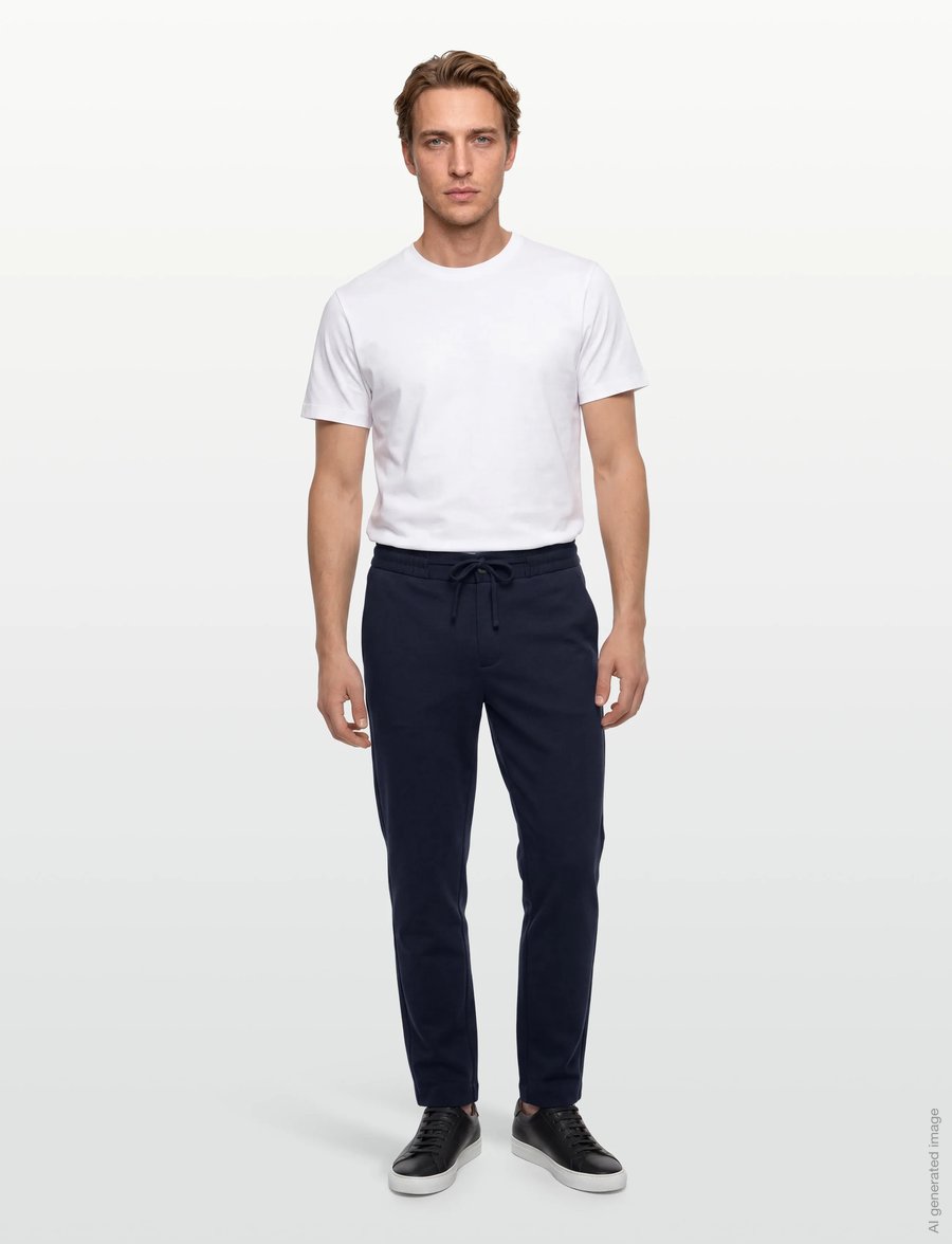 Lindbergh - Superflex relaxed fit pants - freizeithosen - navy mix - 0
