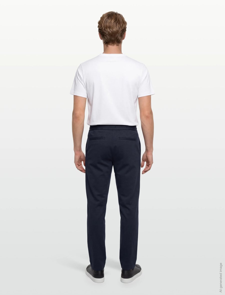 Lindbergh - Superflex relaxed fit pants - freizeithosen - navy mix - 4