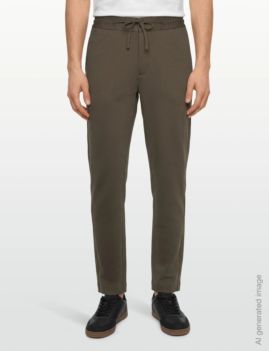Lindbergh - Superflex relaxed fit pants - casual byxor - true army - 5