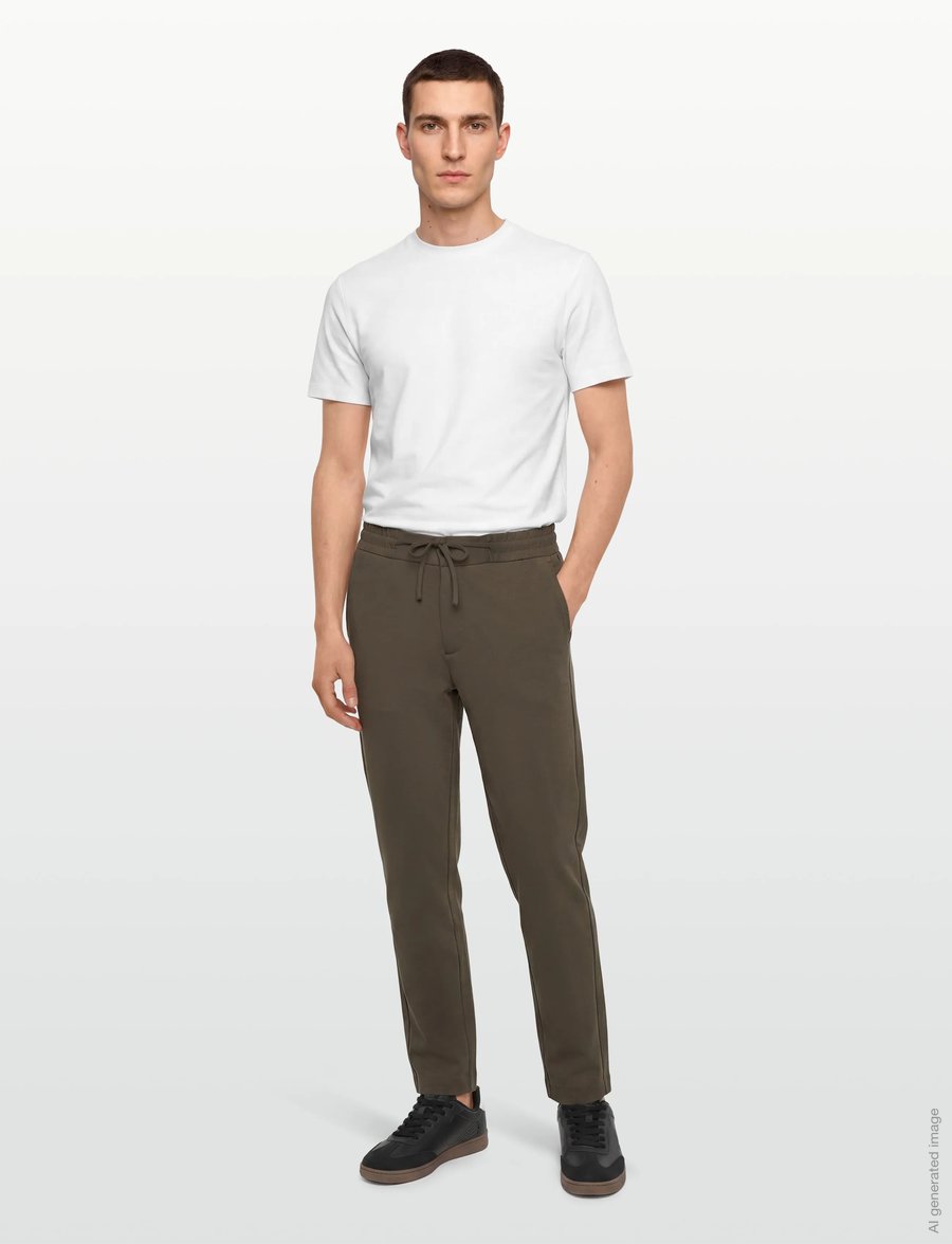 Lindbergh - Superflex relaxed fit pants - freizeithosen - true army - 0