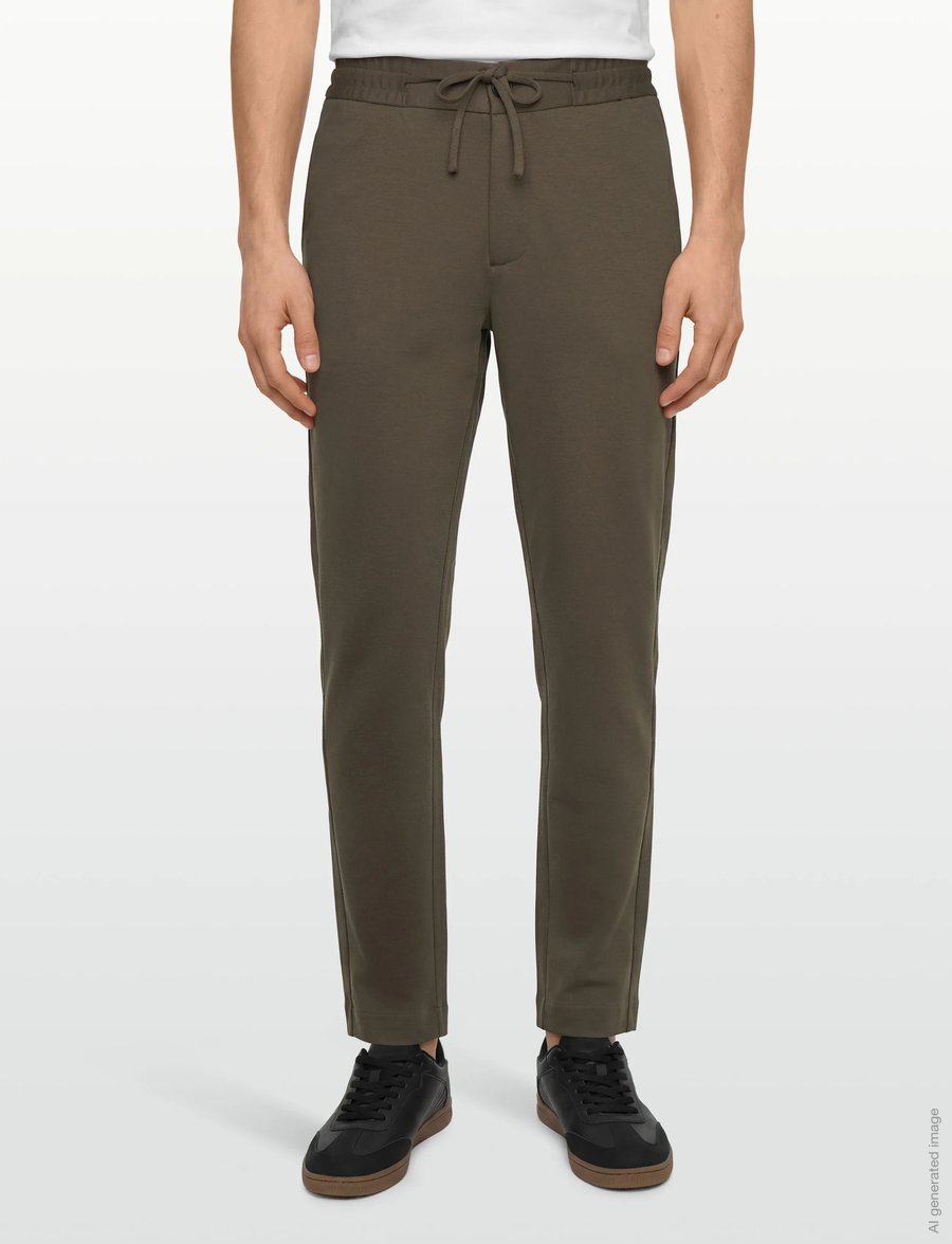 Lindbergh - Superflex relaxed fit pants - freizeithosen - true army - 3