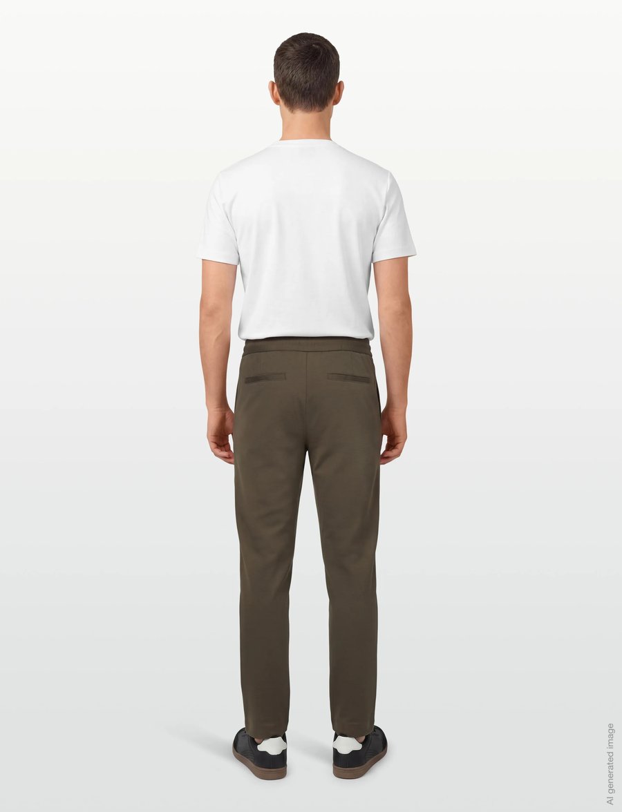 Lindbergh - Superflex relaxed fit pants - freizeithosen - true army - 4