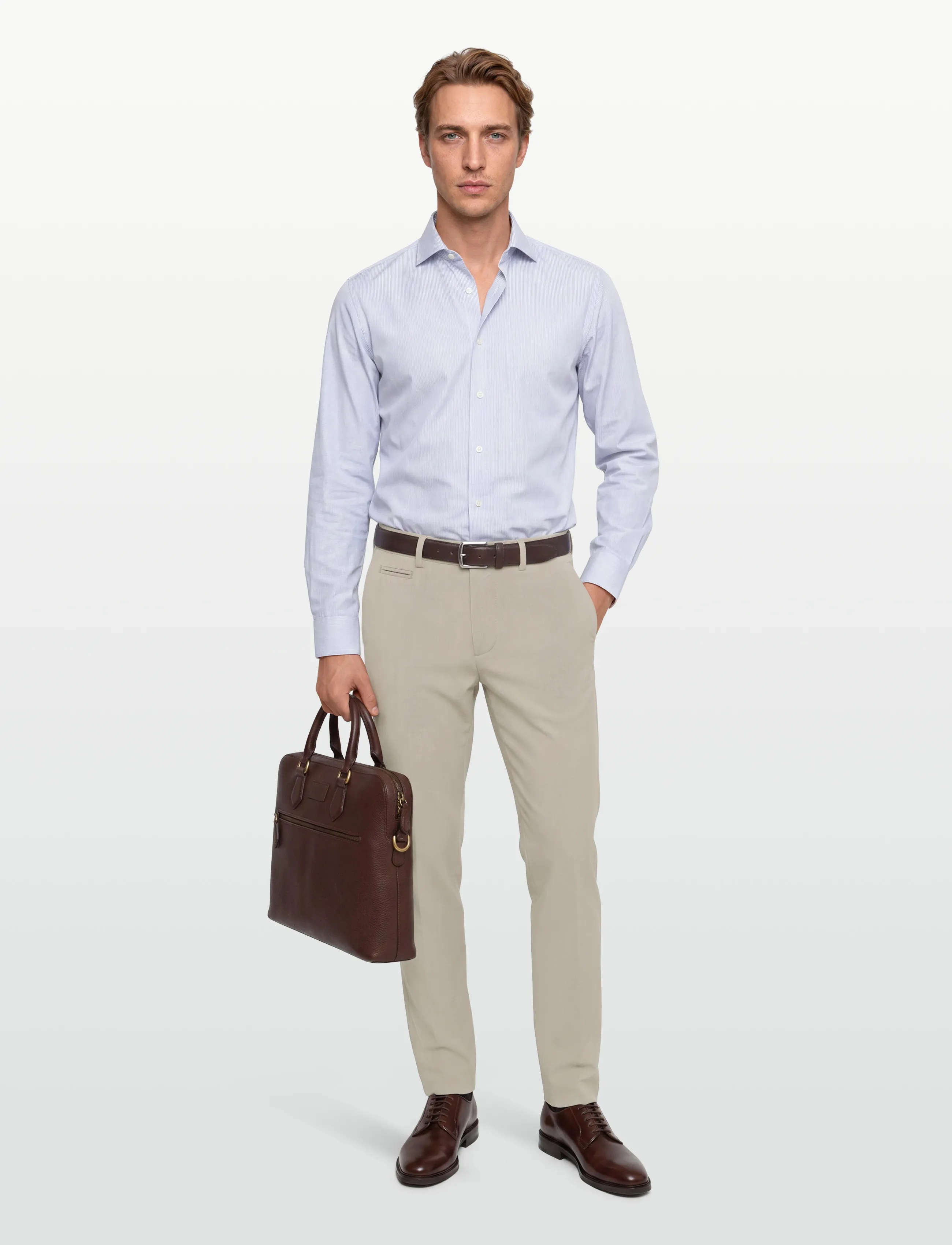 Lindbergh - Club pants - anzugshosen - lt sand mel - 0