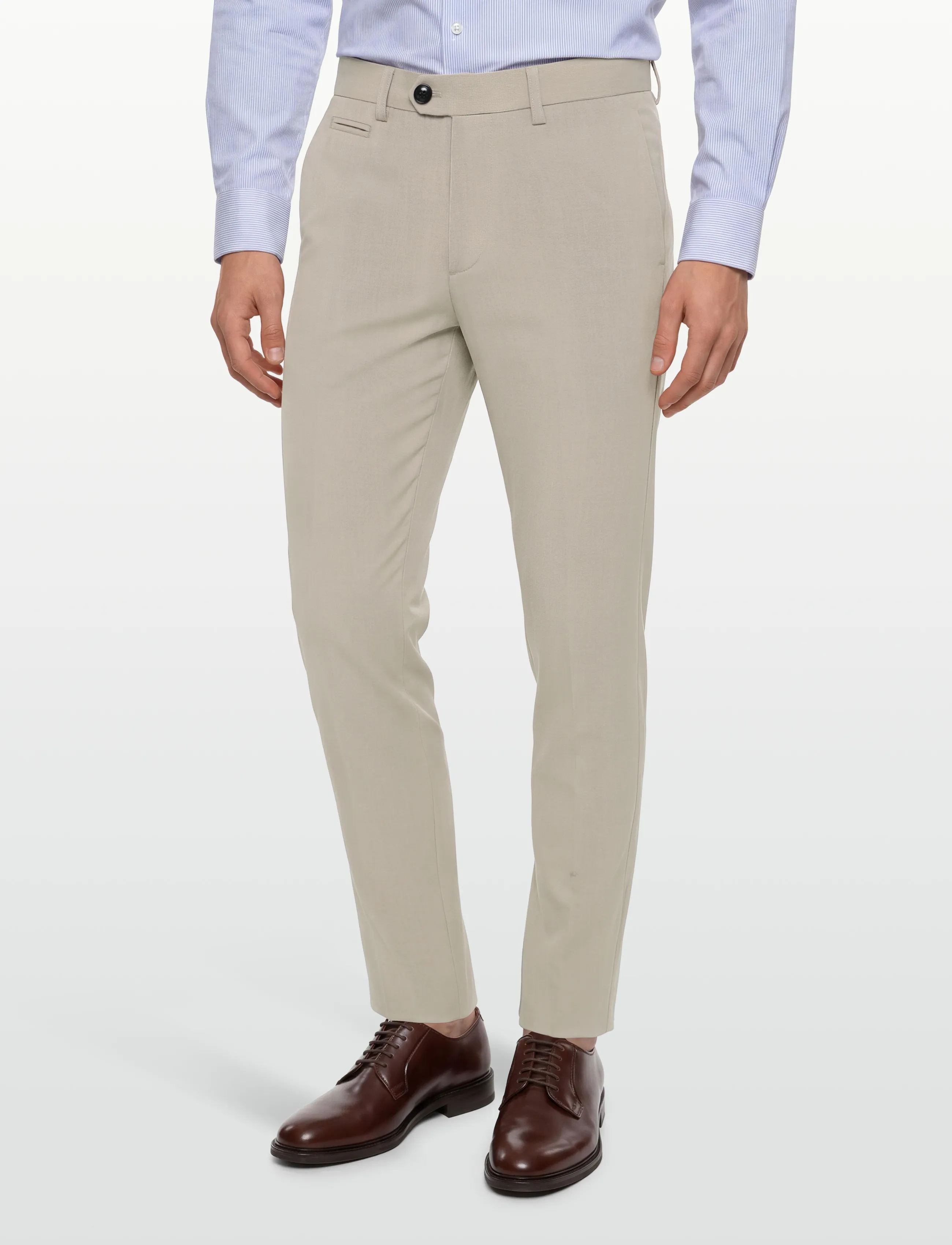 Lindbergh - Club pants - anzugshosen - lt sand mel - 3