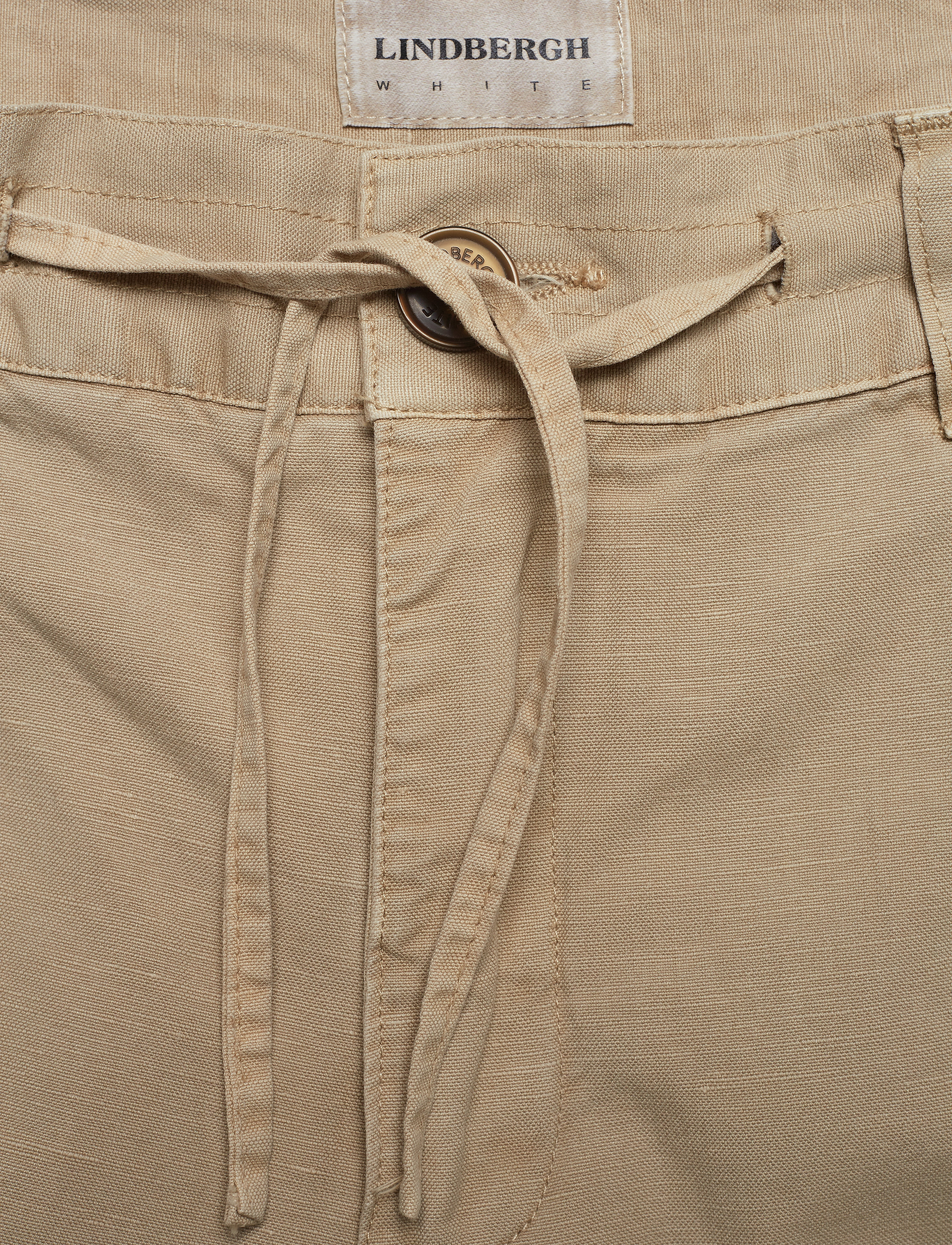 Lindbergh - Club pants cotton linen - beige - 4