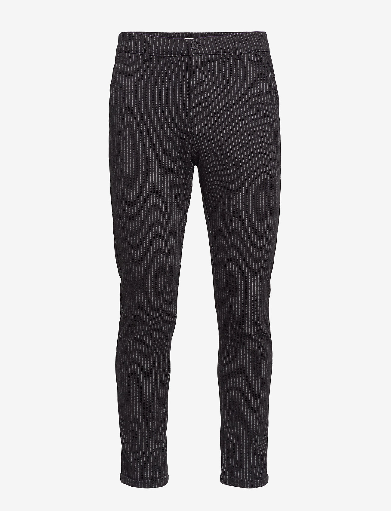 Lindbergh - Chino pants with elastic waist - black mix - 0