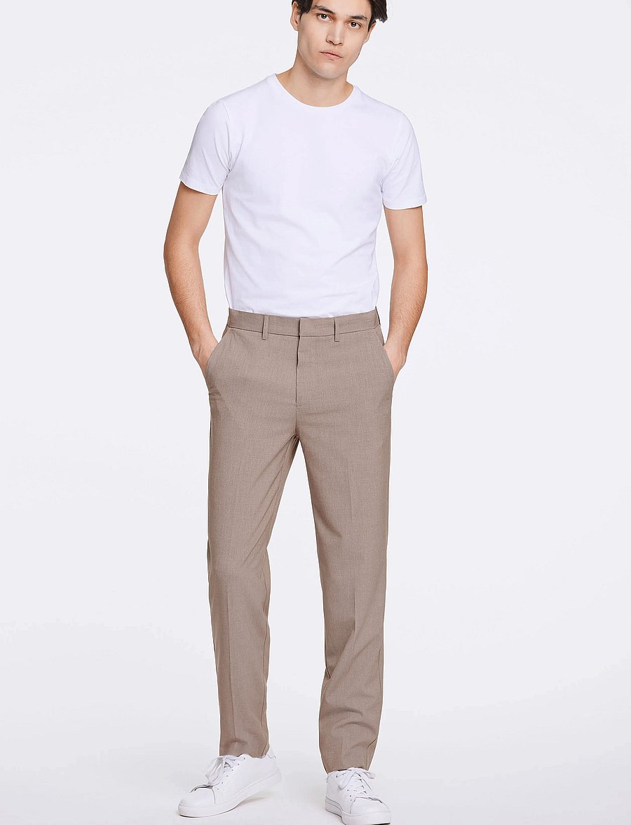 Lindbergh - Relaxed formal pants - anzugshosen - beige mix - 4