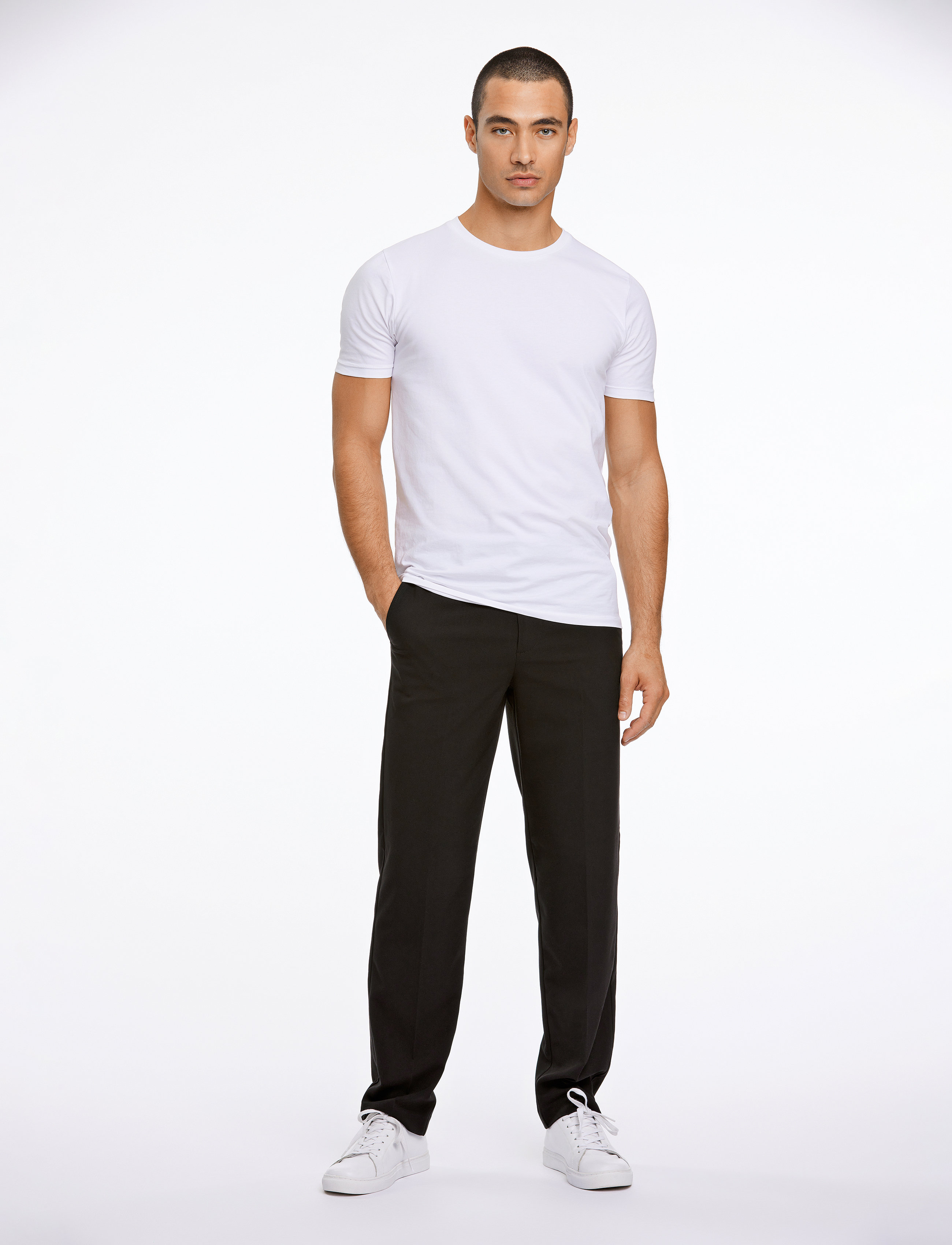 Lindbergh Relaxed Formal Pants, S, Black, Bukser > Formelle Bukser, Herre