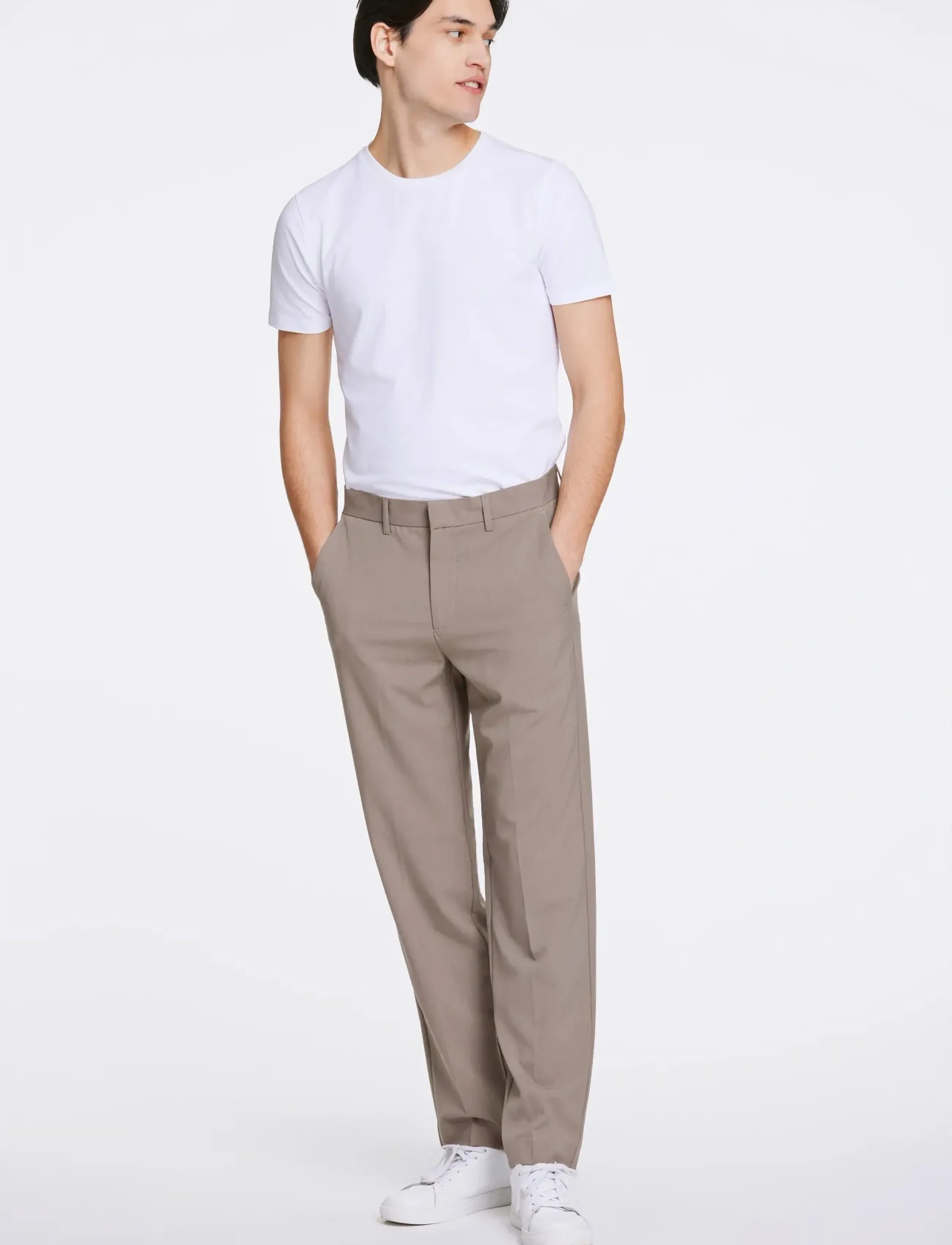 Lindbergh Relaxed fit formal pants - Byxor - DEEP SAND MEL / brown