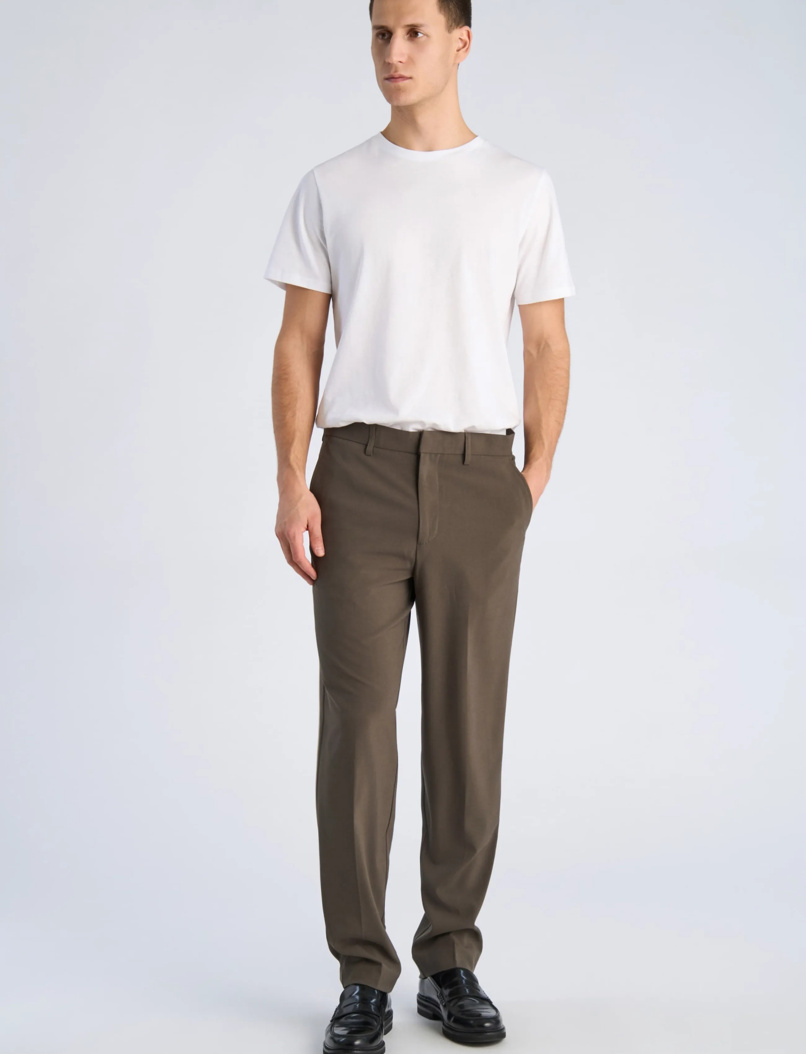Lindbergh Relaxed fit formal pants - Lindbergh - DK ARMY / khaki/green