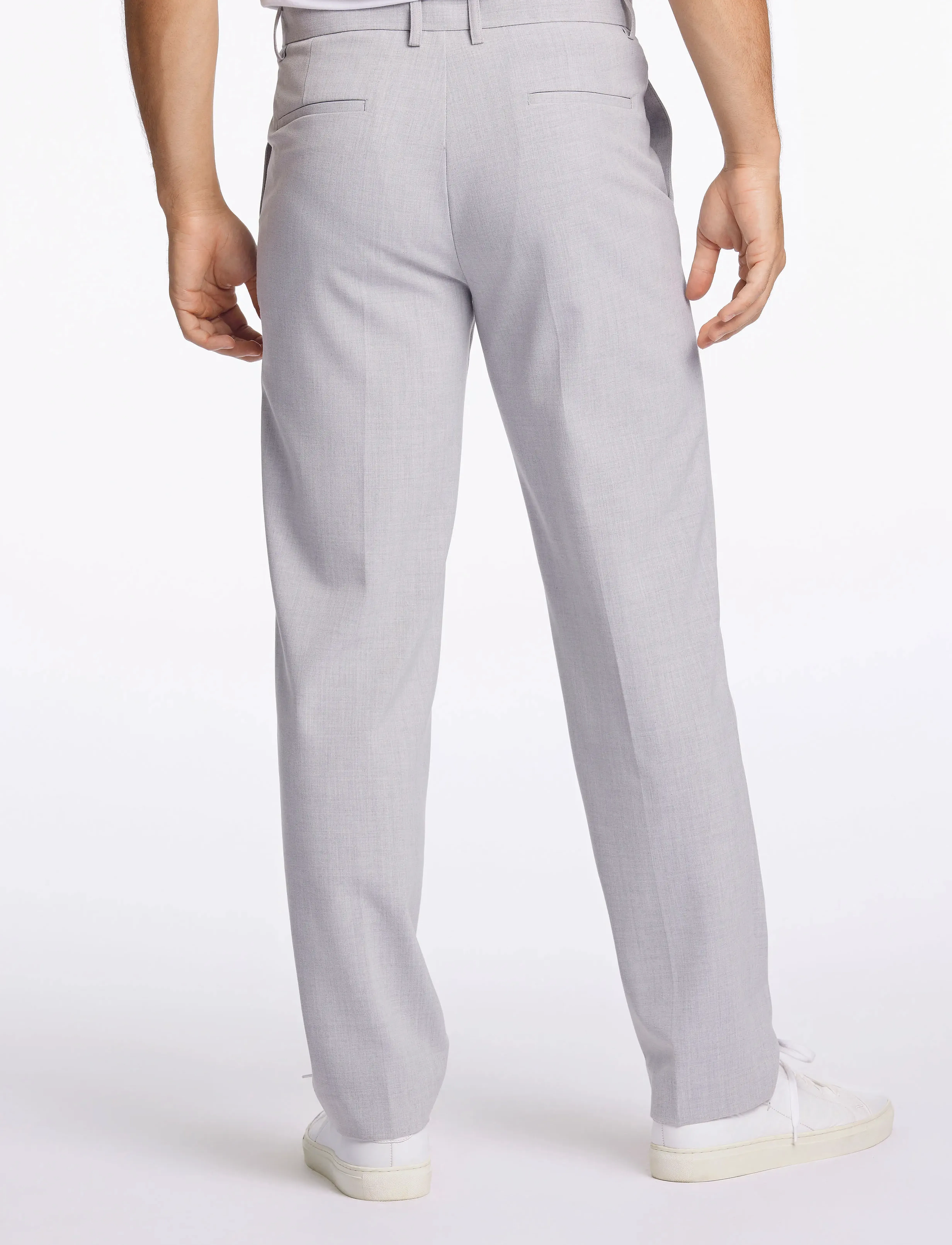 Lindbergh - Relaxed formal pants - dressbukser - lt grey mix - 3