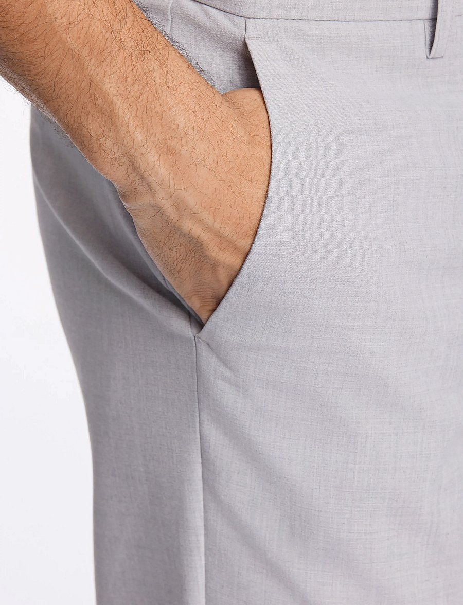 Lindbergh - Relaxed formal pants - anzugshosen - lt grey mix - 5