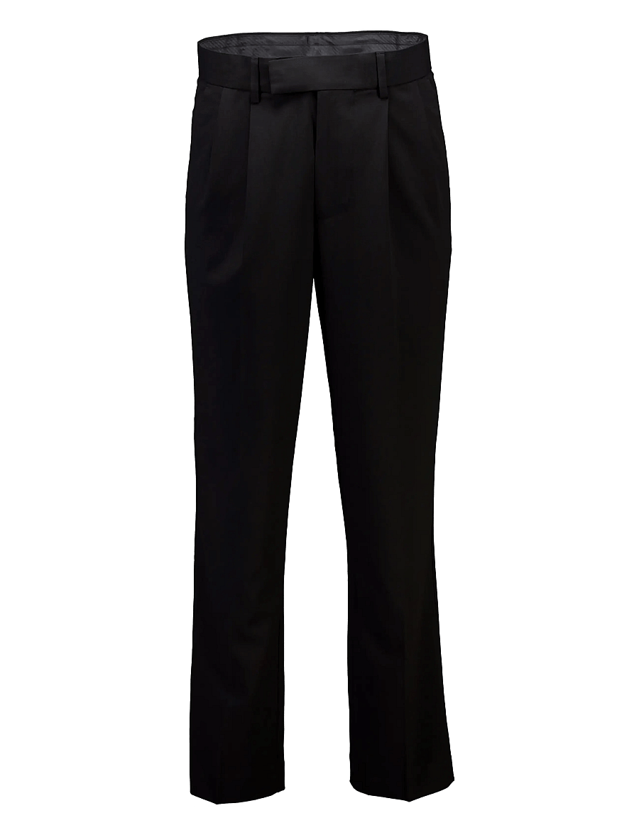 Lindbergh - Relaxed straight leg formal pants - anzugshosen - black - 1