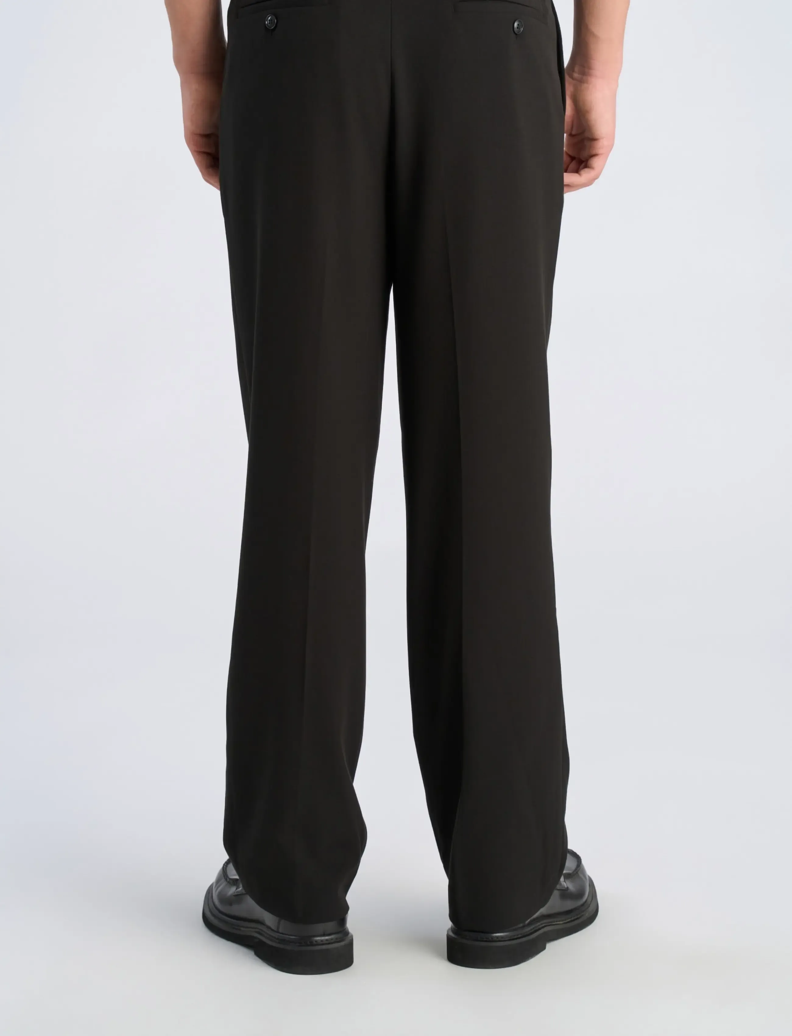 Lindbergh - Relaxed straight leg formal pants - anzugshosen - black - 4