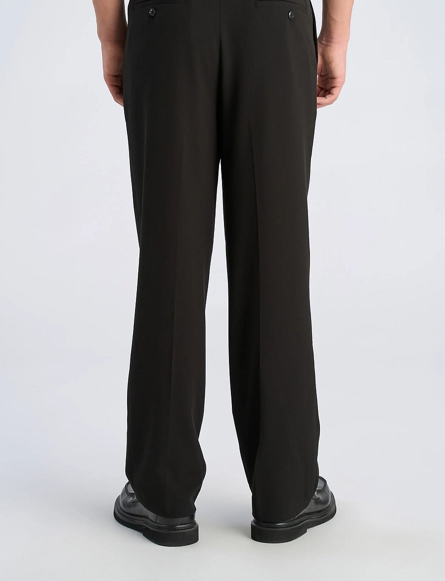 Lindbergh - Relaxed straight leg formal pants - anzugshosen - black - 4