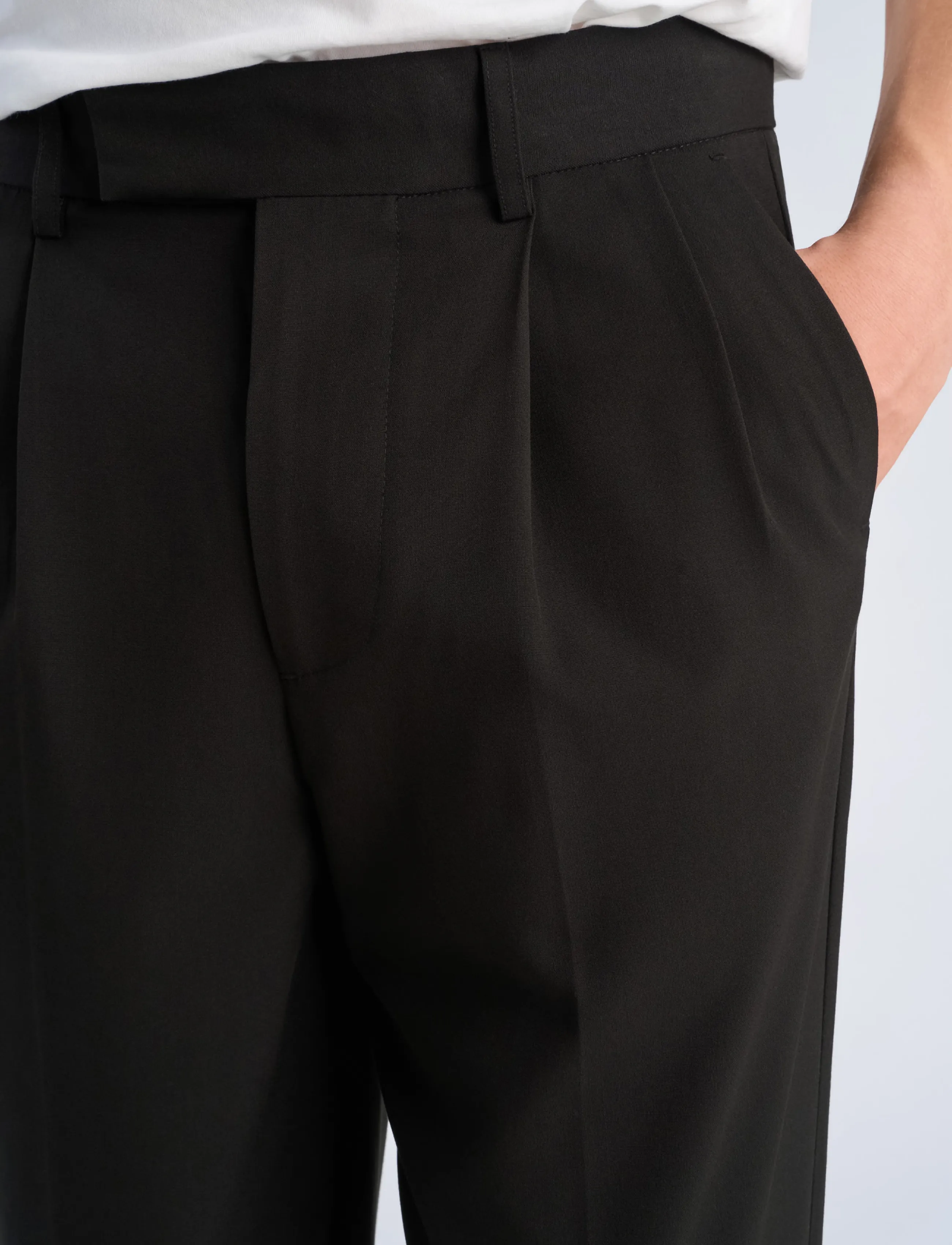 Lindbergh - Relaxed straight leg formal pants - anzugshosen - black - 5