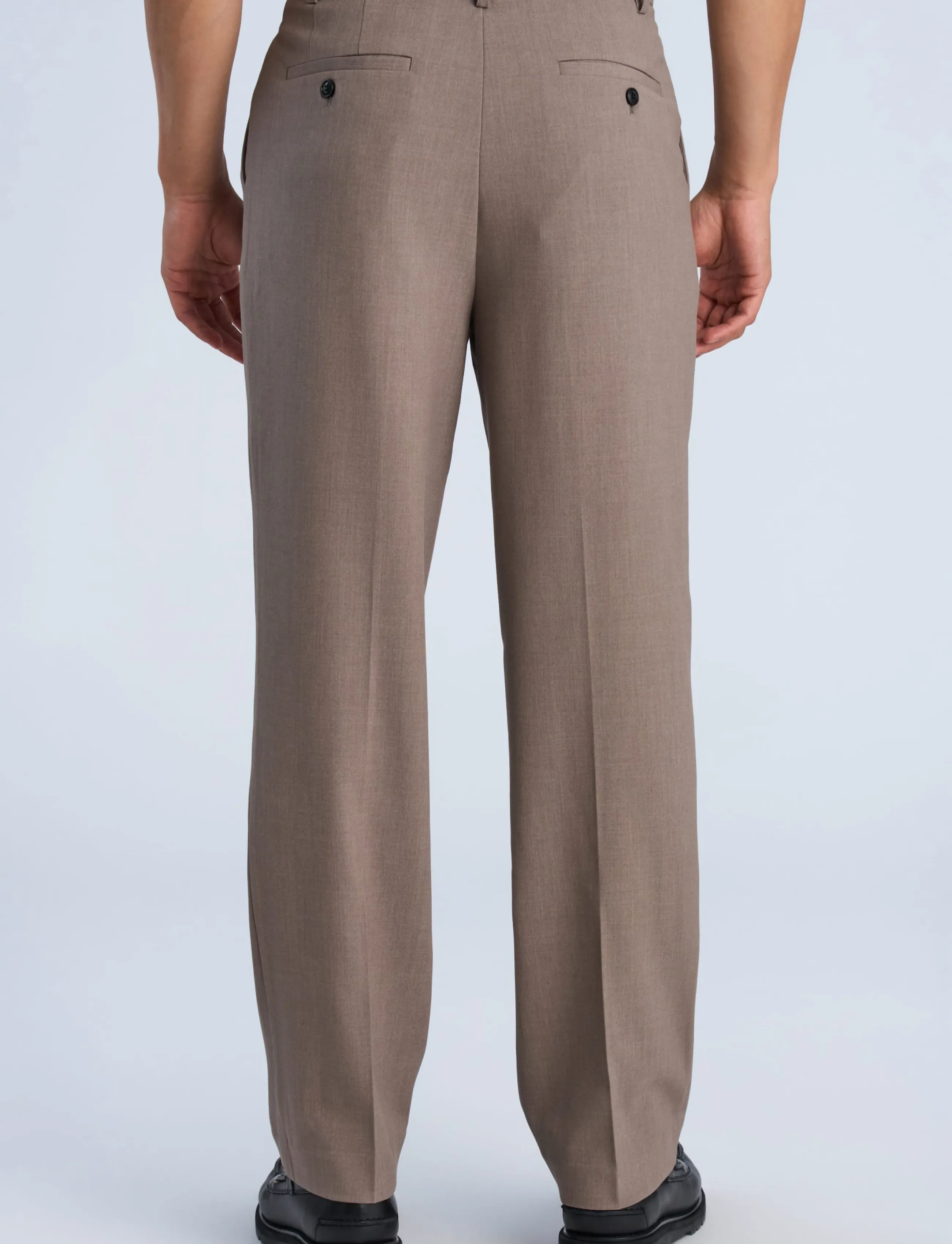 Lindbergh - Relaxed straight leg formal pants - anzugshosen - deep sand mel - 4