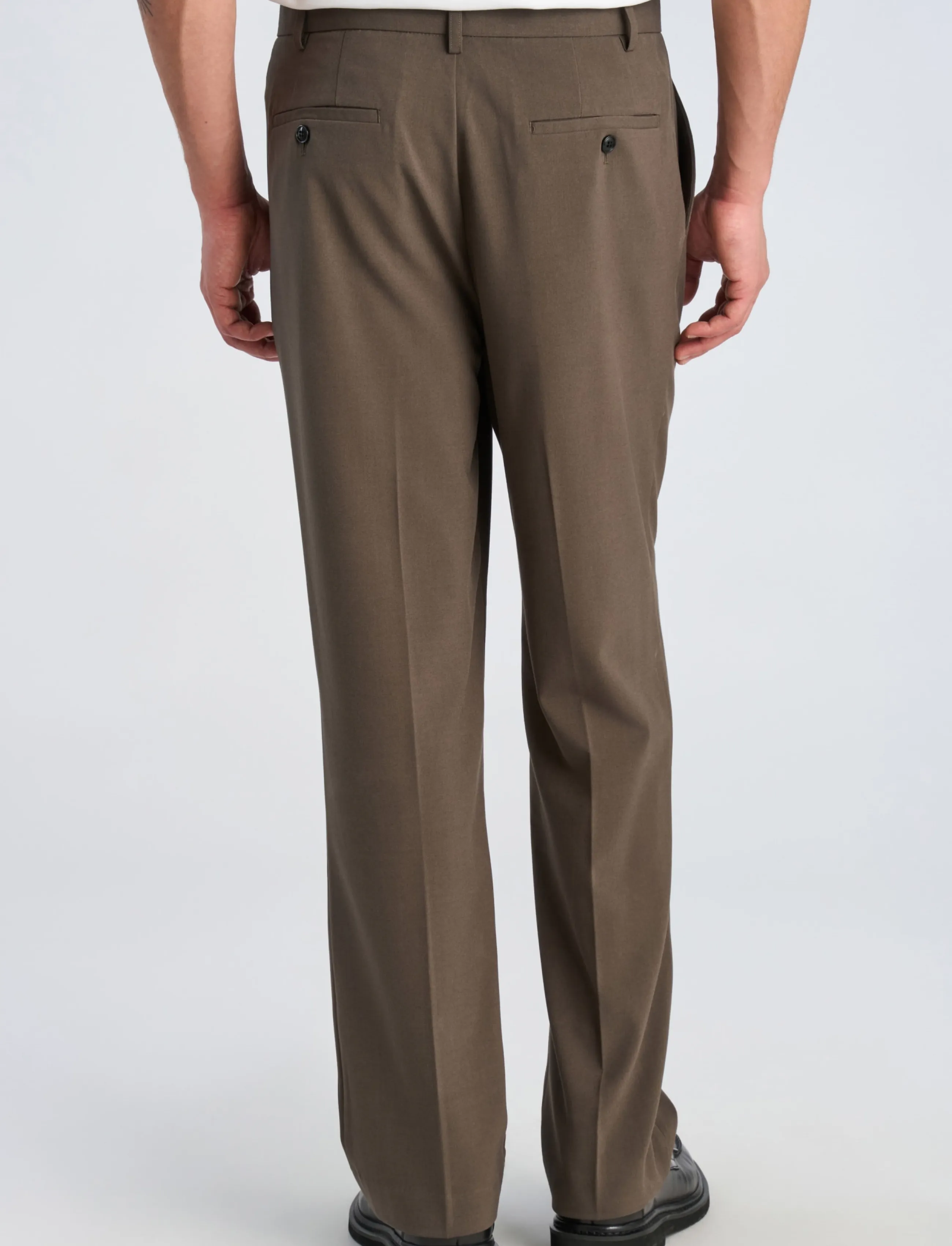 Lindbergh - Relaxed straight leg formal pants - anzugshosen - dk army - 4