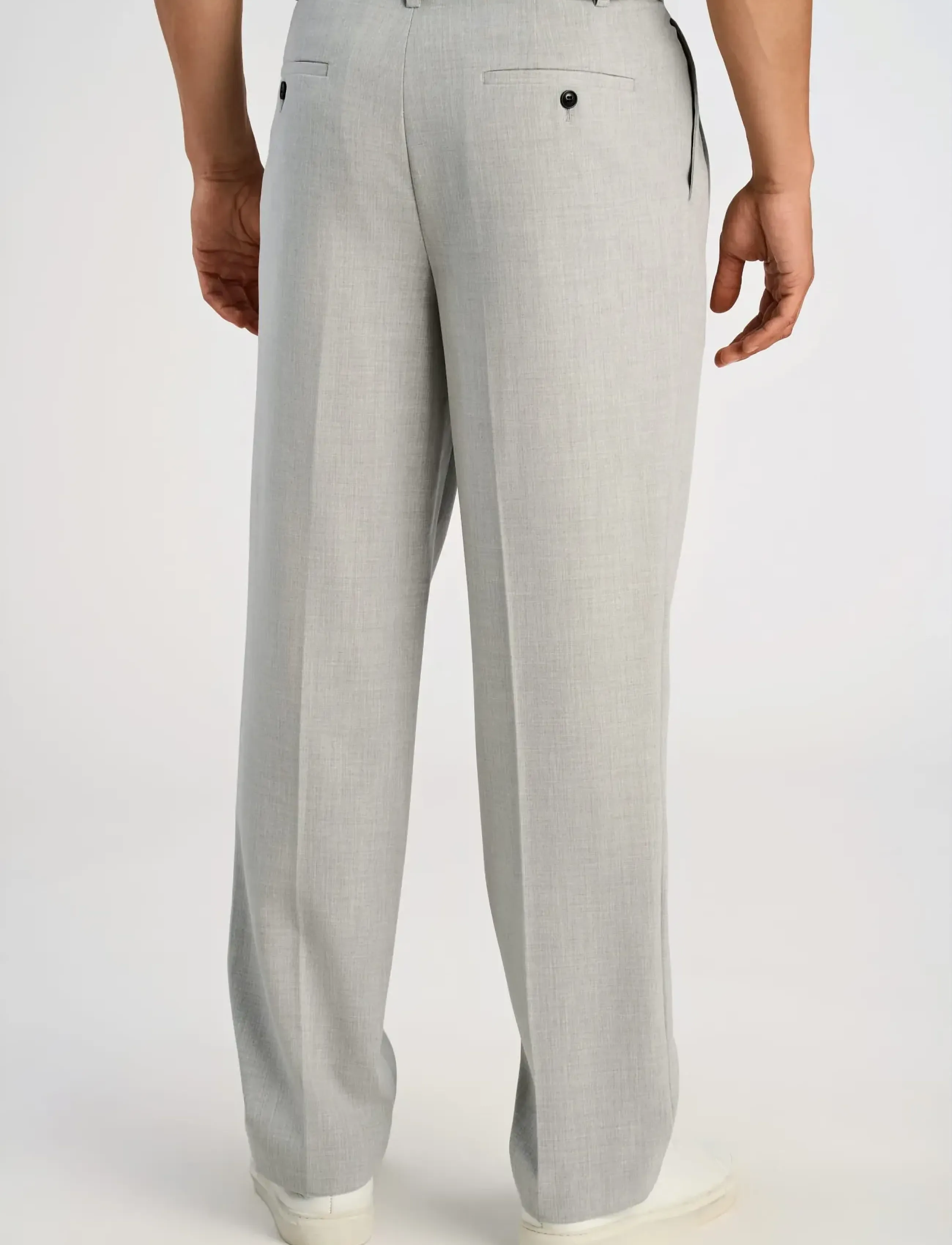 Lindbergh - Relaxed straight leg formal pants - Ülikonnapüksid - lt grey mix - 4