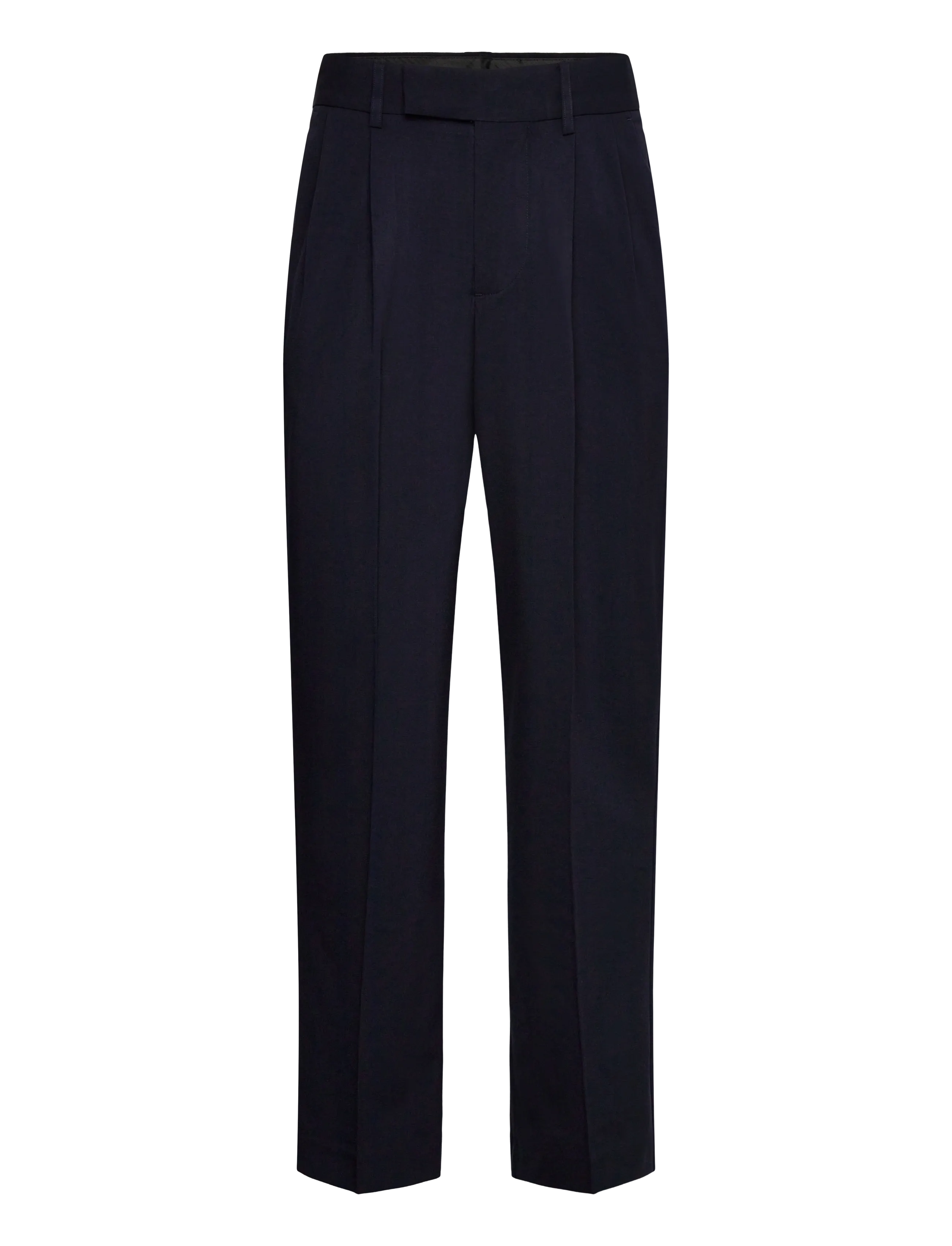 Relaxed straight leg formal pants - NAVY