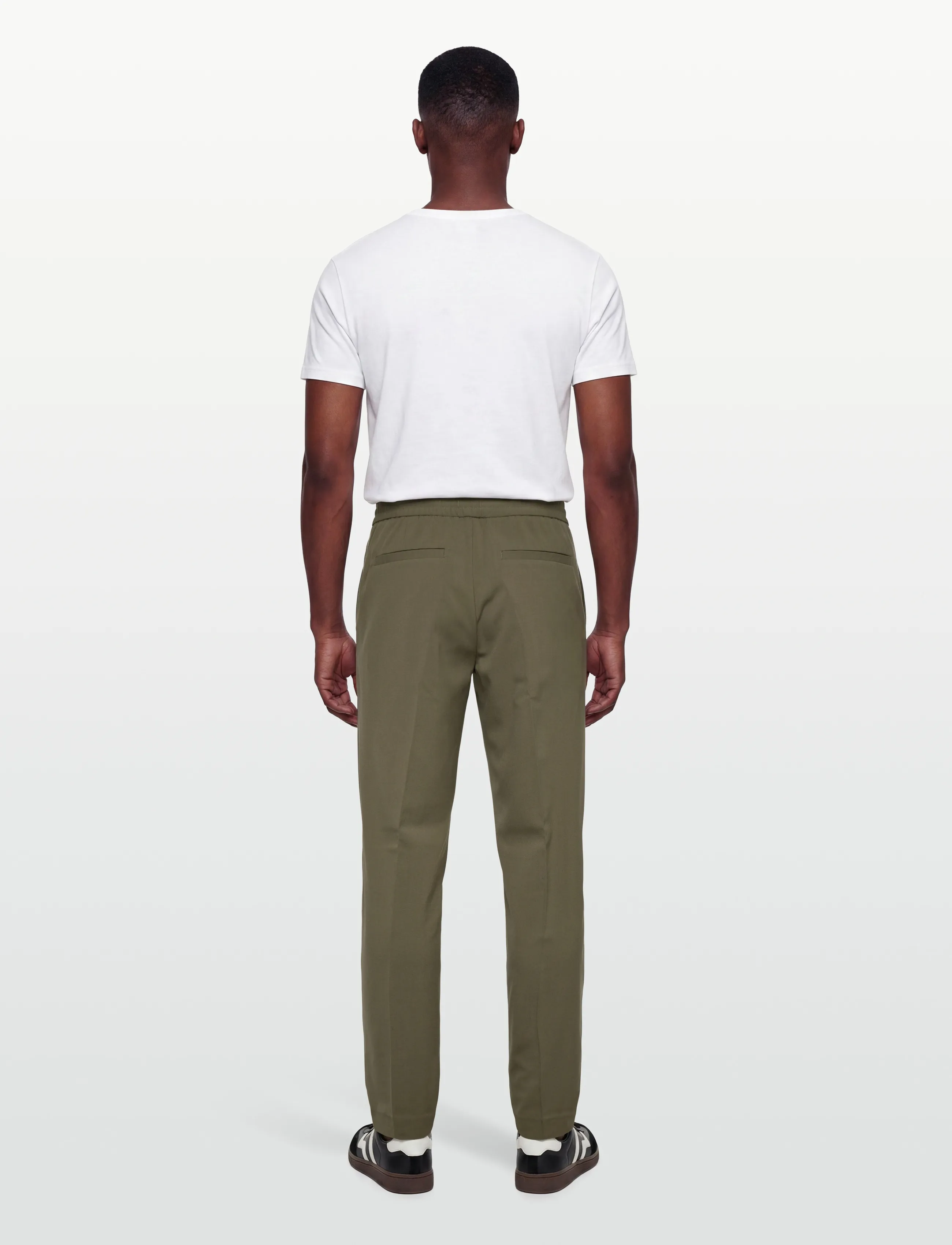 Lindbergh - Relaxed elasticated pants - casual - army - 4