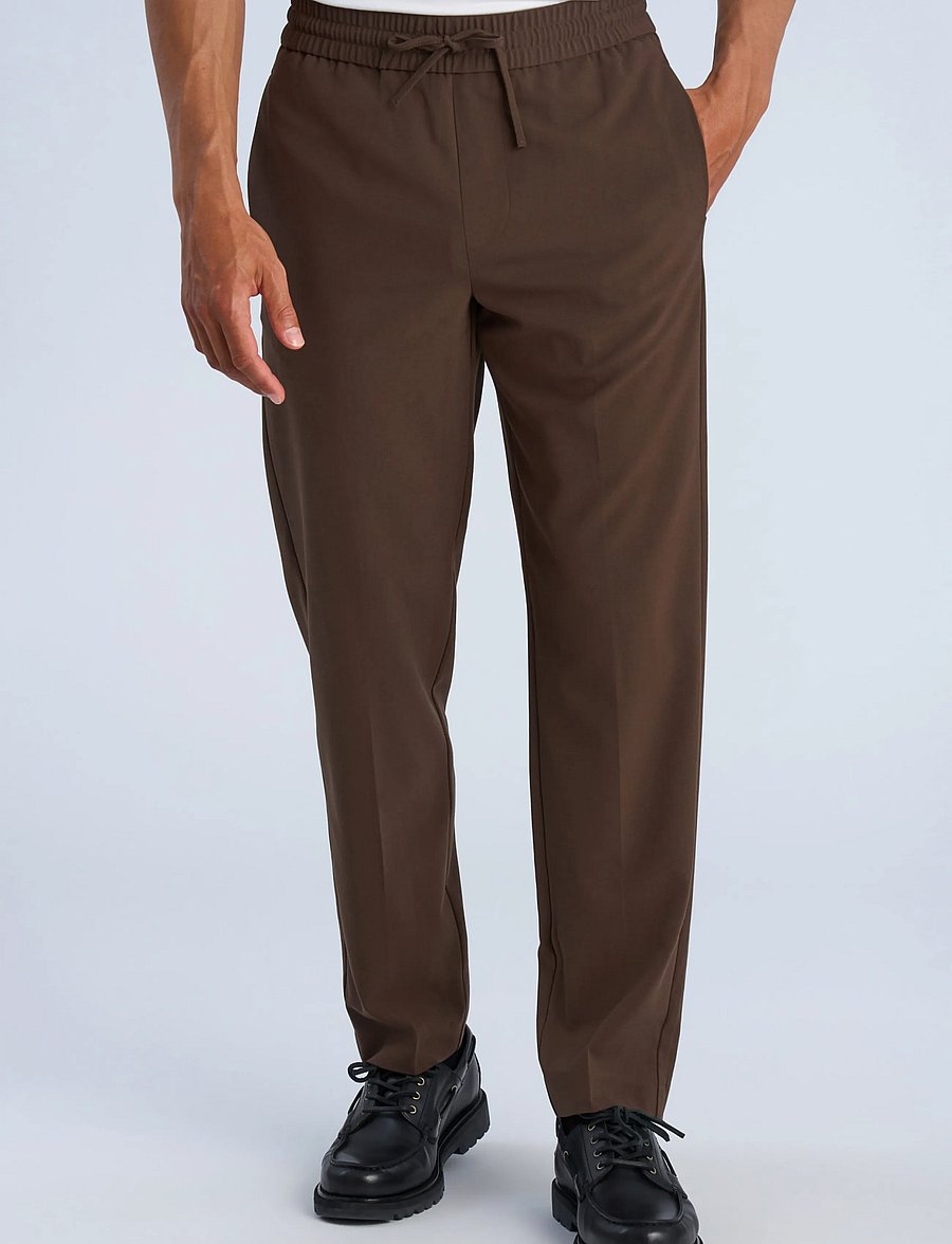 Lindbergh - Relaxed fit pants - freizeithosen - deep brown - 3