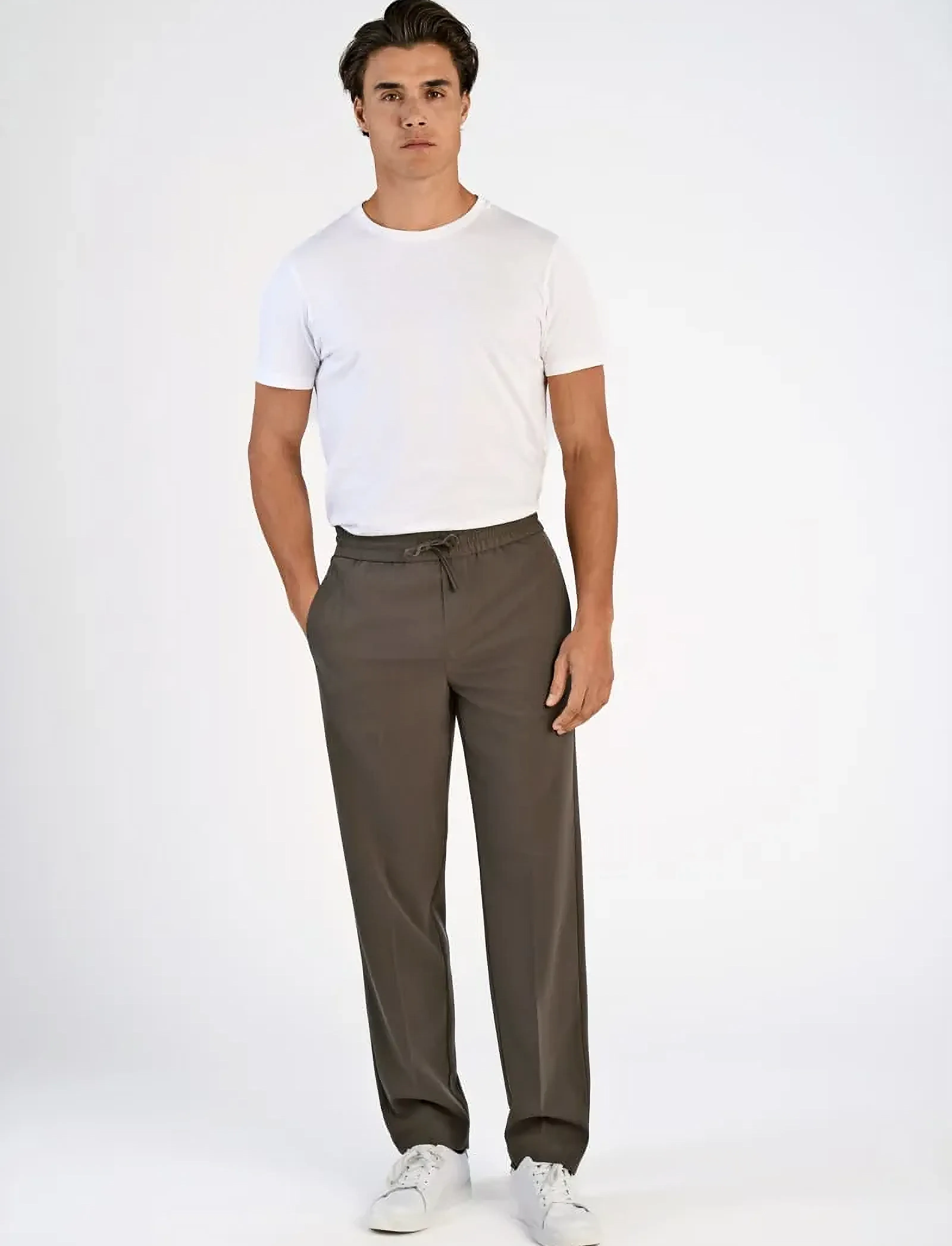 Lindbergh Relaxed fit pants - Lindbergh - DK ARMY / khaki/green