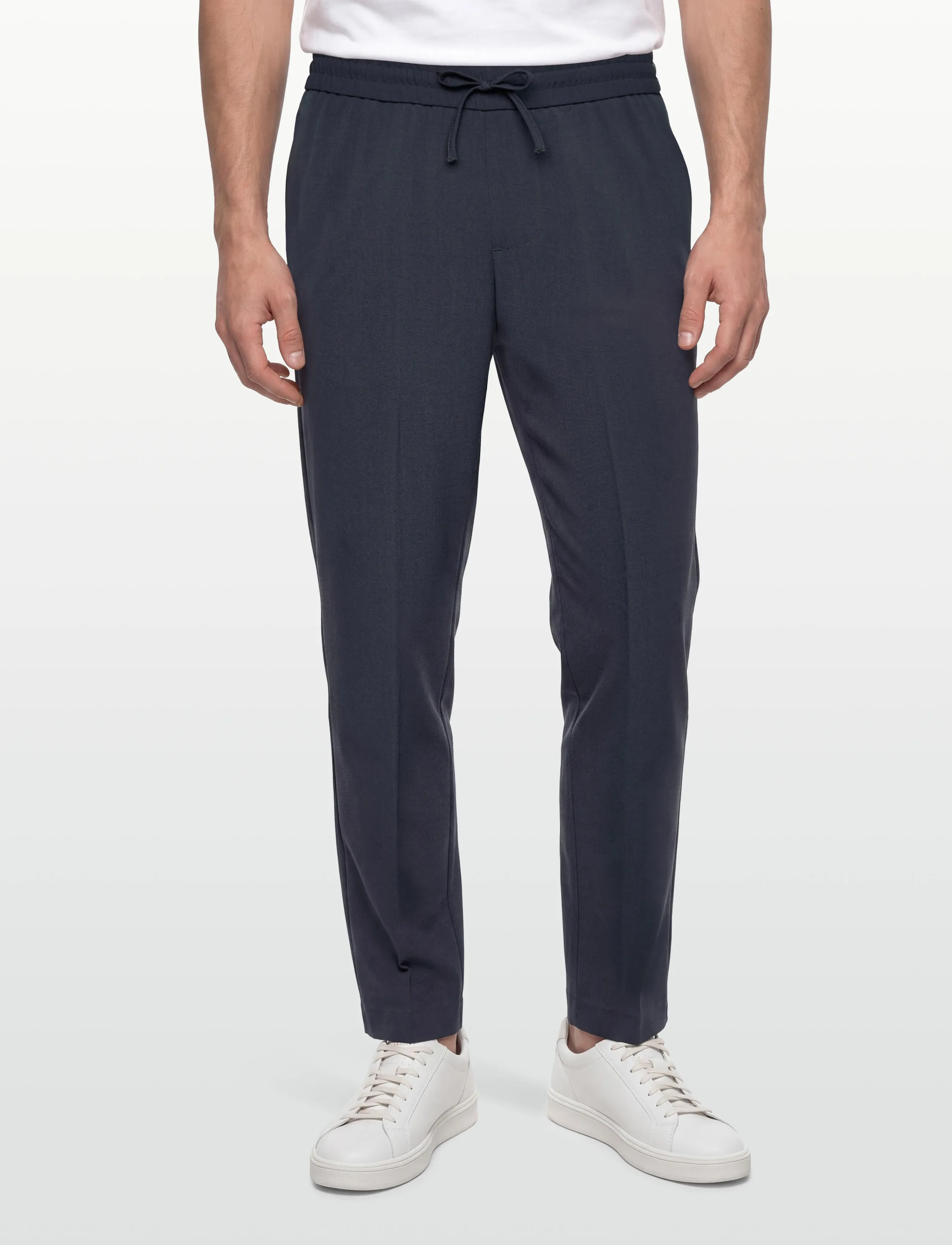 Lindbergh - Relaxed elasticated pants - casual byxor - dk dusty blue - 3